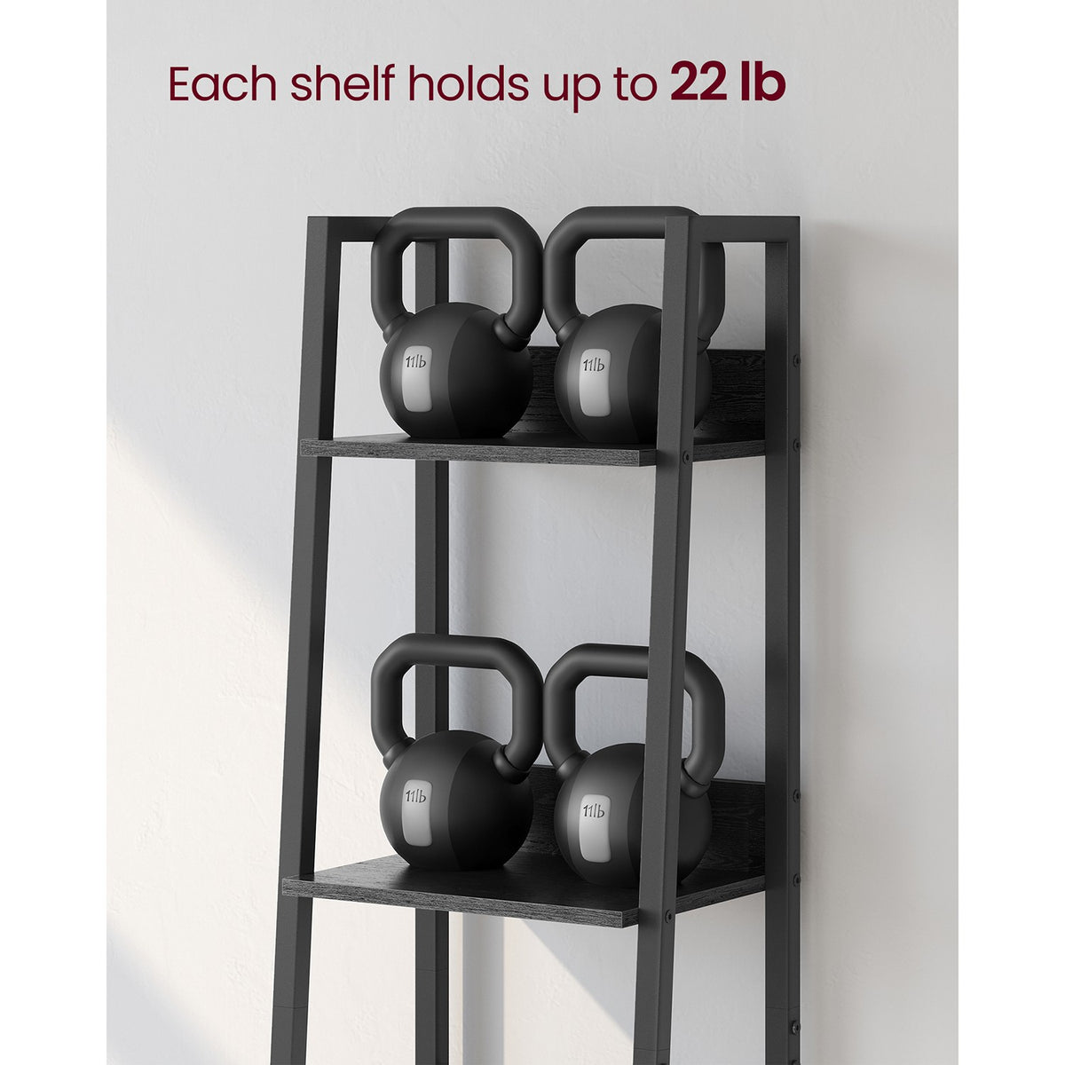 Bookcase - 5-Tier Narrow Design - Industrial Steel Frame - 67 inch