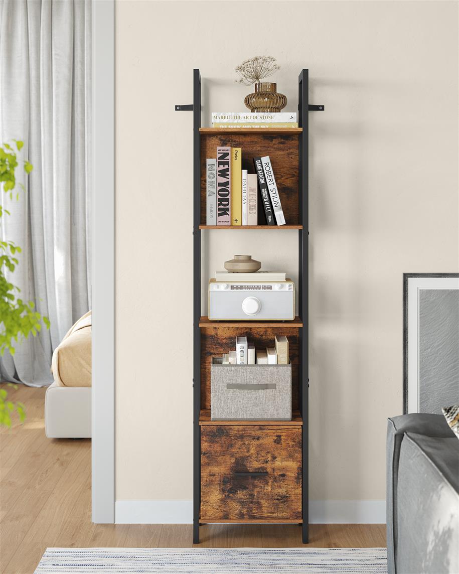 5-Tier Book Shelf with Drawer