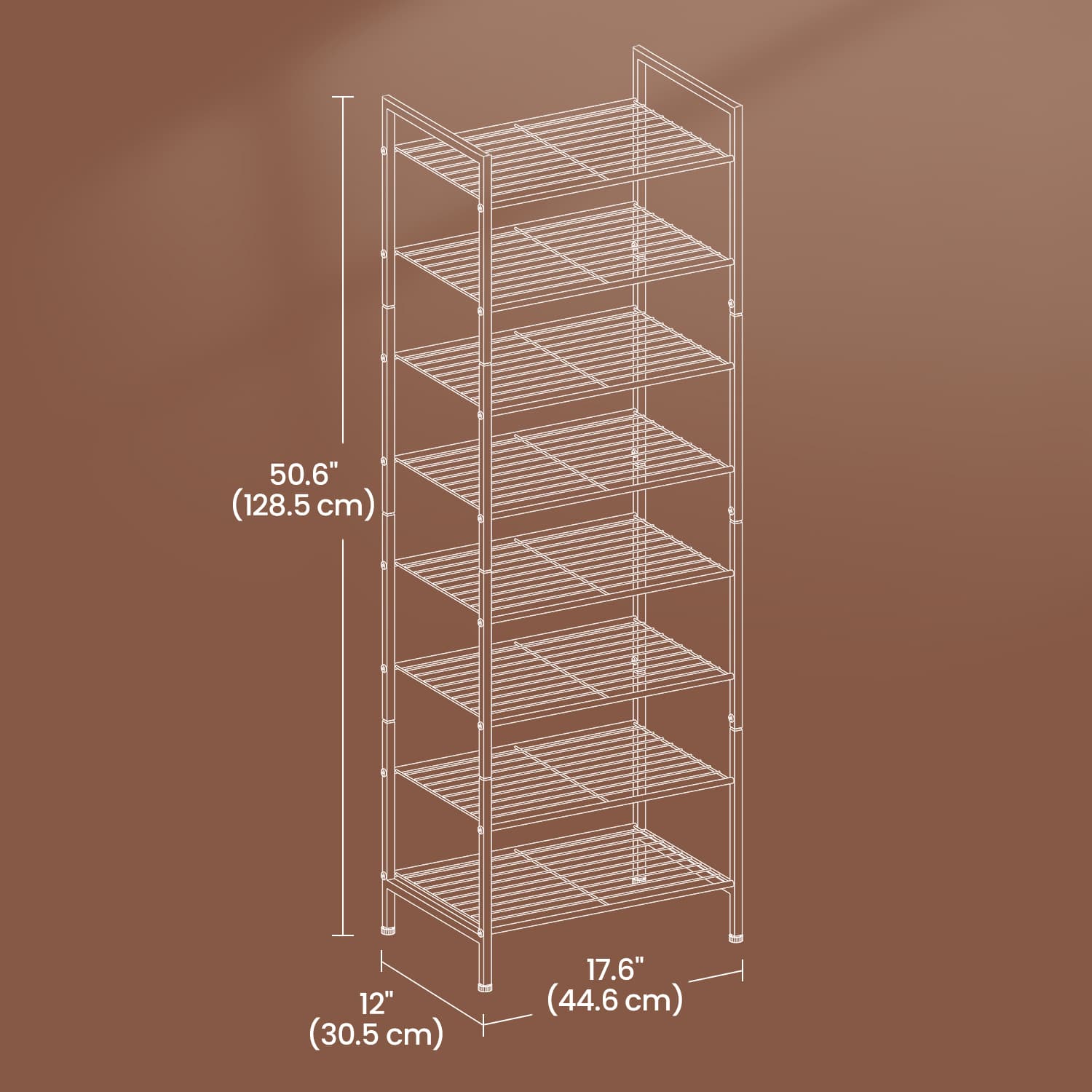 Tall Metal Shoe Rack Shelf for Closet and Small Entryway Spaces