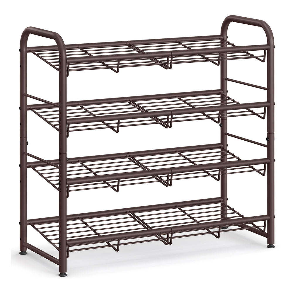 4 Tier Shoe Organizer Holds Up to 16 Pairs of Shoes - Bronze