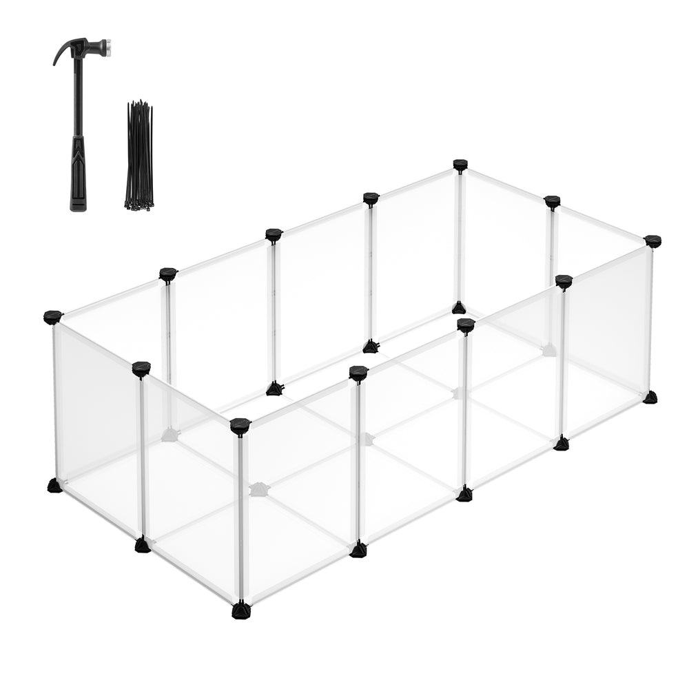DIY Pet Playpen Indoor - White - 49.2”L x 24.8”W x 16.5”H