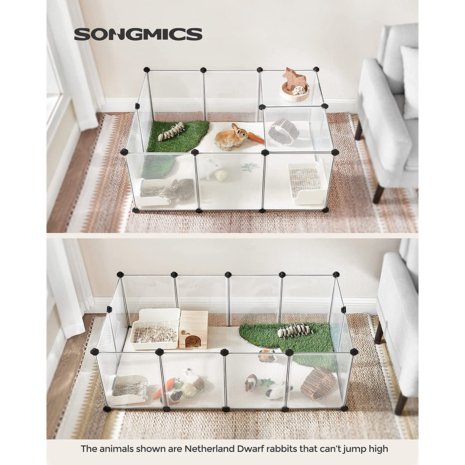 DIY Pet Playpen Indoor - White