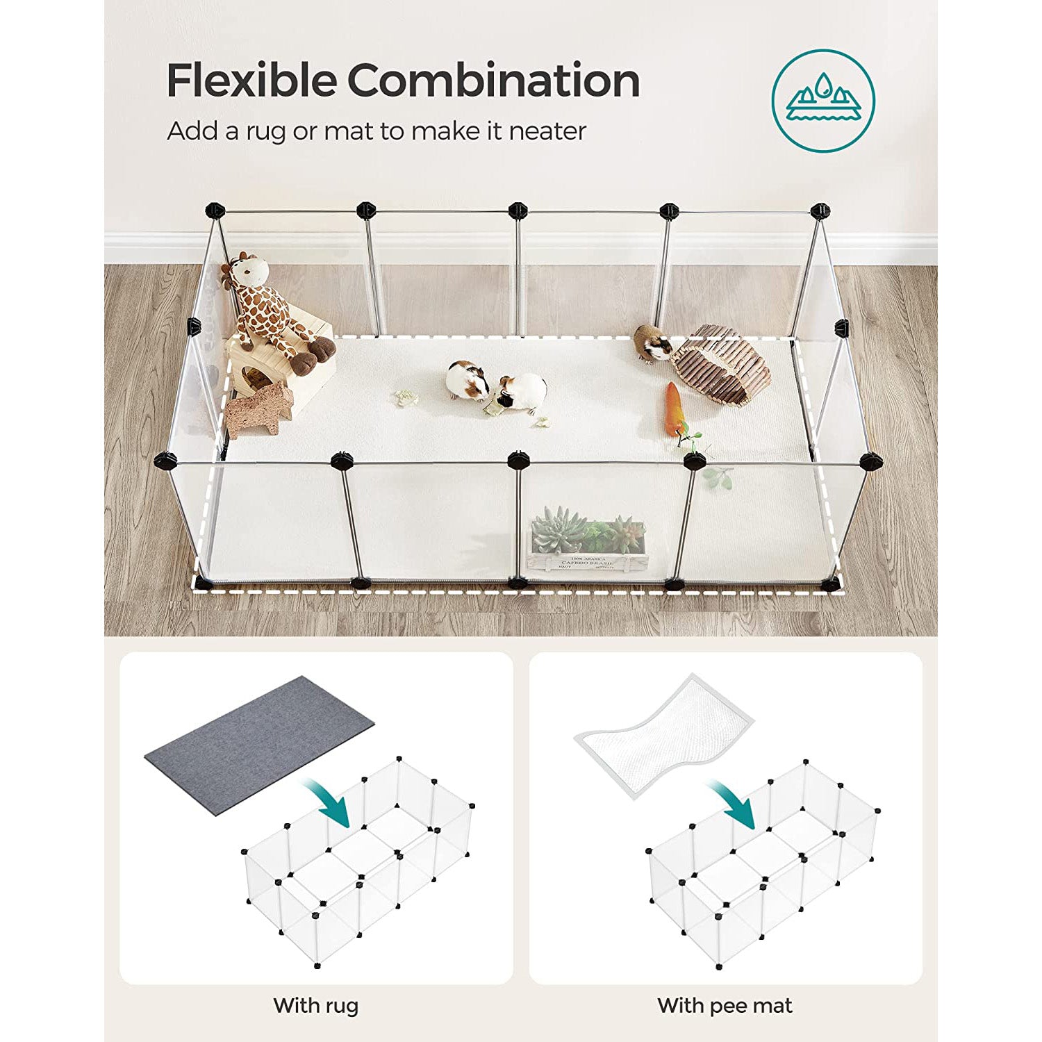 DIY Pet Playpen Indoor - White