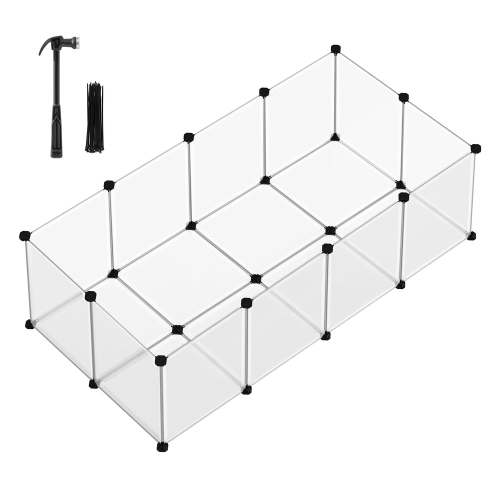 DIY Pet Playpen Indoor - White - 56.3”L x 28.7”W x 18.1”H