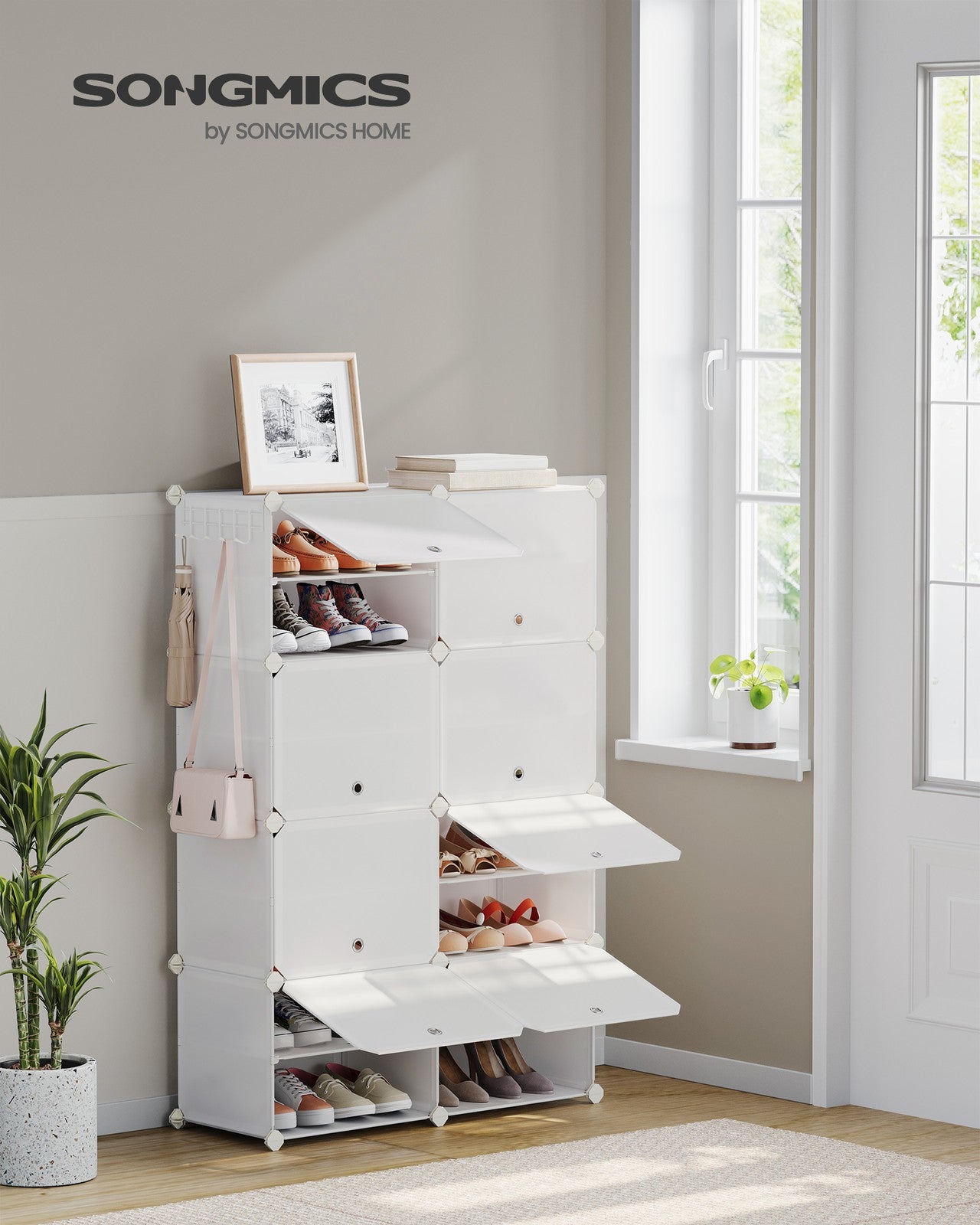 Shoe Rack Organizer - 8-Tier Shoe Storage Cabinet for Closet and Entryway