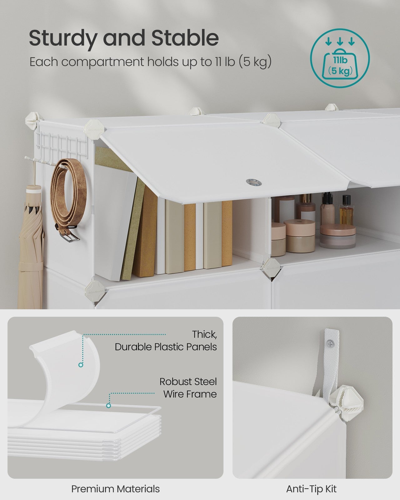 Shoe Rack Organizer - 8-Tier Shoe Storage Cabinet for Closet and Entryway