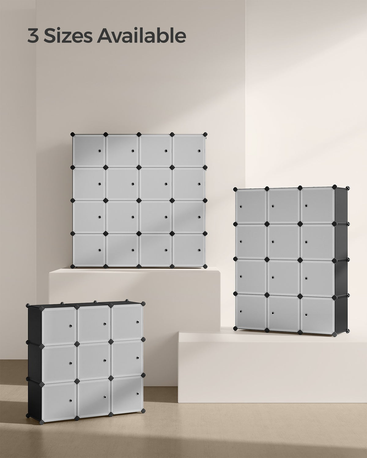 Cube Storage with Door - Plastic Cubes - Set of 12