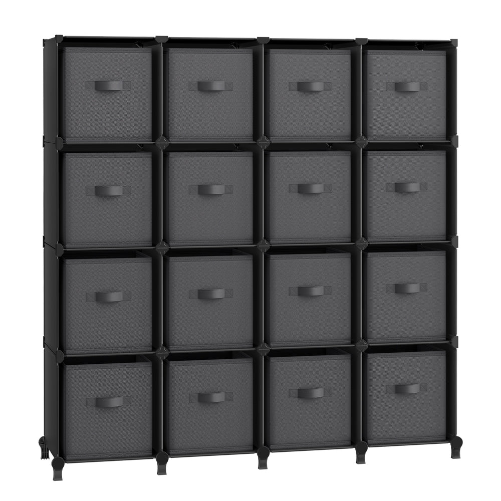 Cube Storage Organizer with Storage Boxes - Set of 6 - Ink Black, Dove Gray (ULPC162B01)