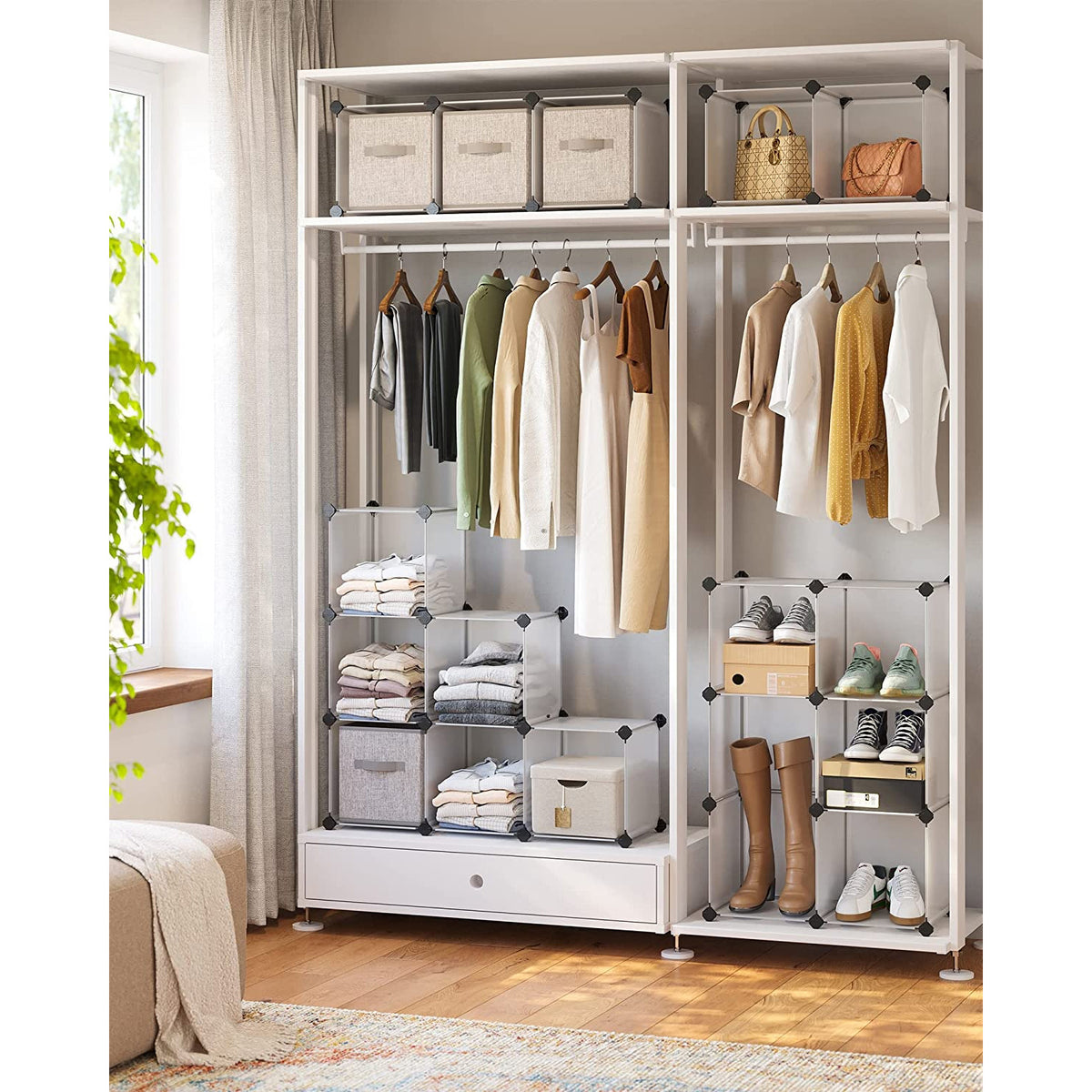 Plastic Cube Storage Organizer - Modular - Set of 12
