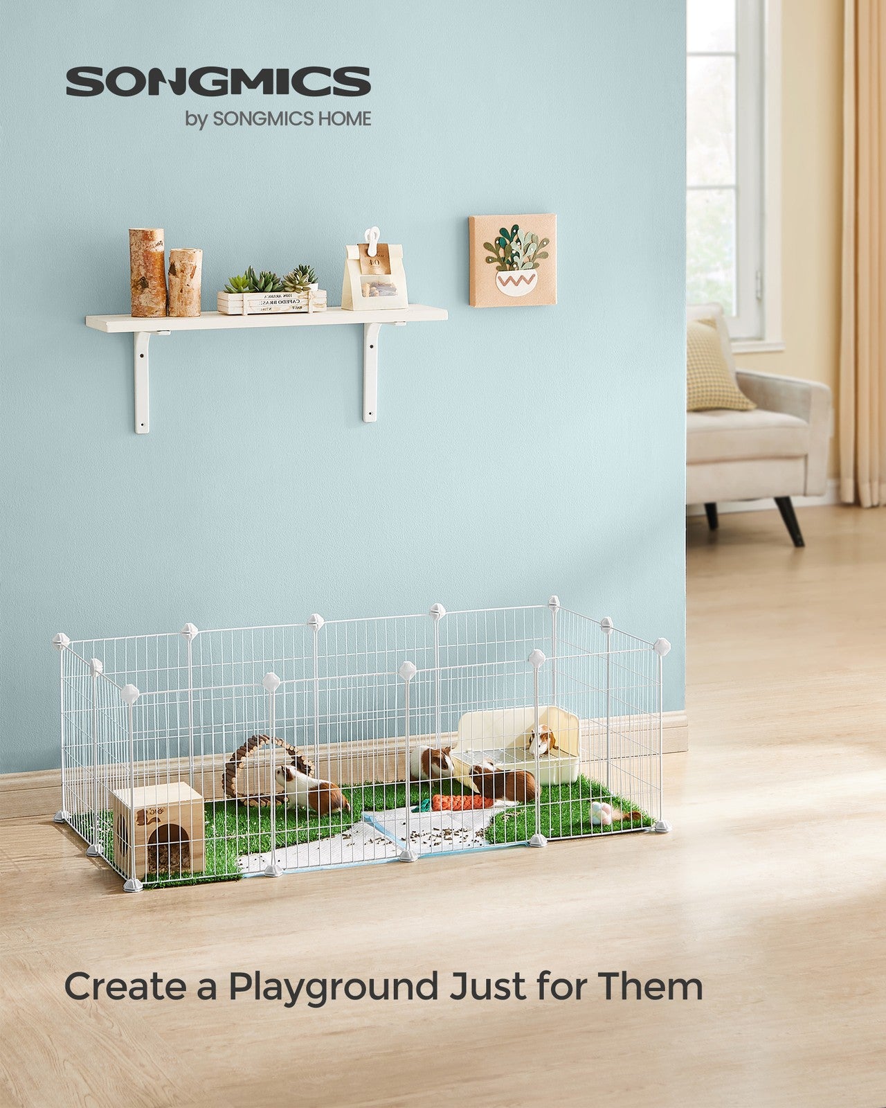 DIY Pet Playpen with Cable Ties - White
