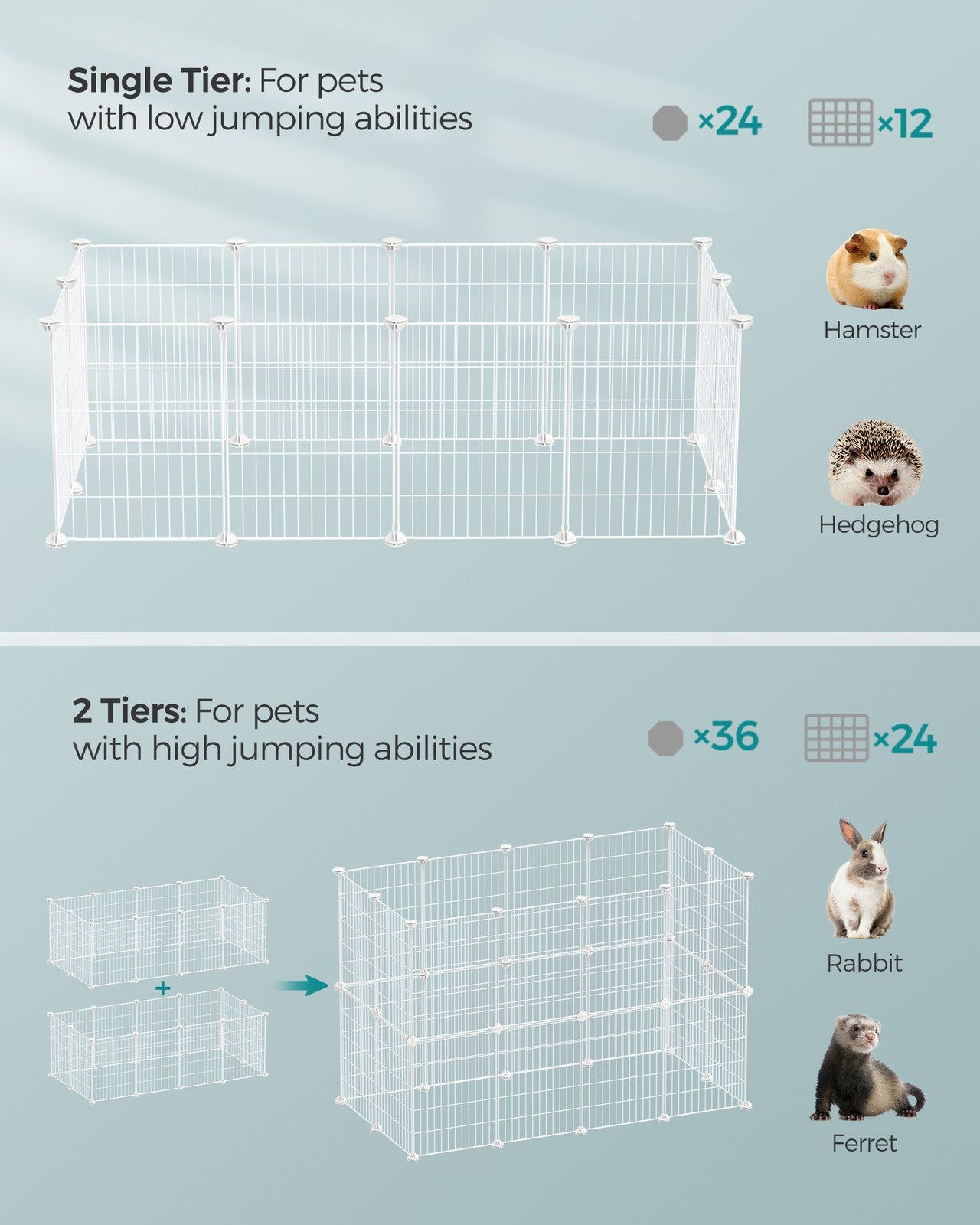 DIY Pet Playpen with Cable Ties - White