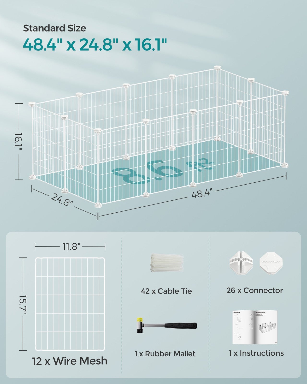 DIY Pet Playpen with Cable Ties - White