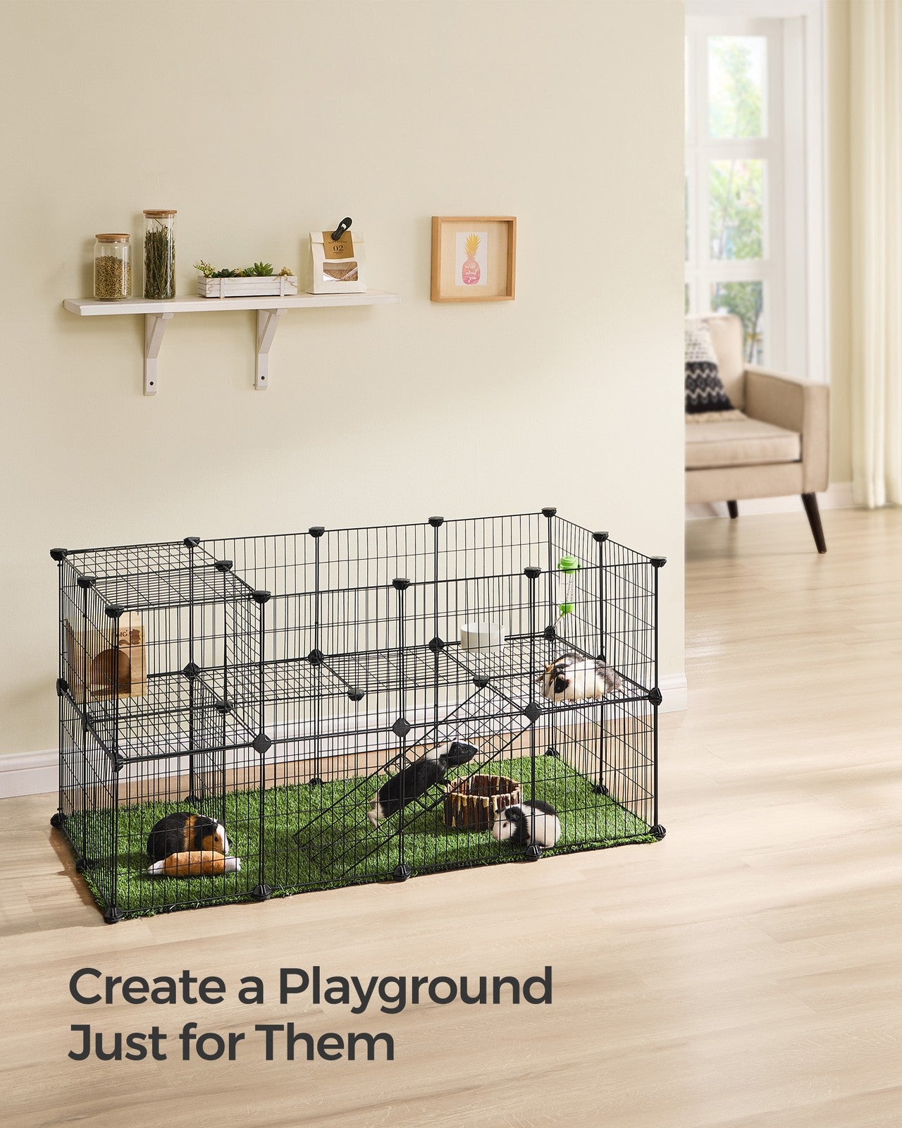 Small Animal Playpen - Black
