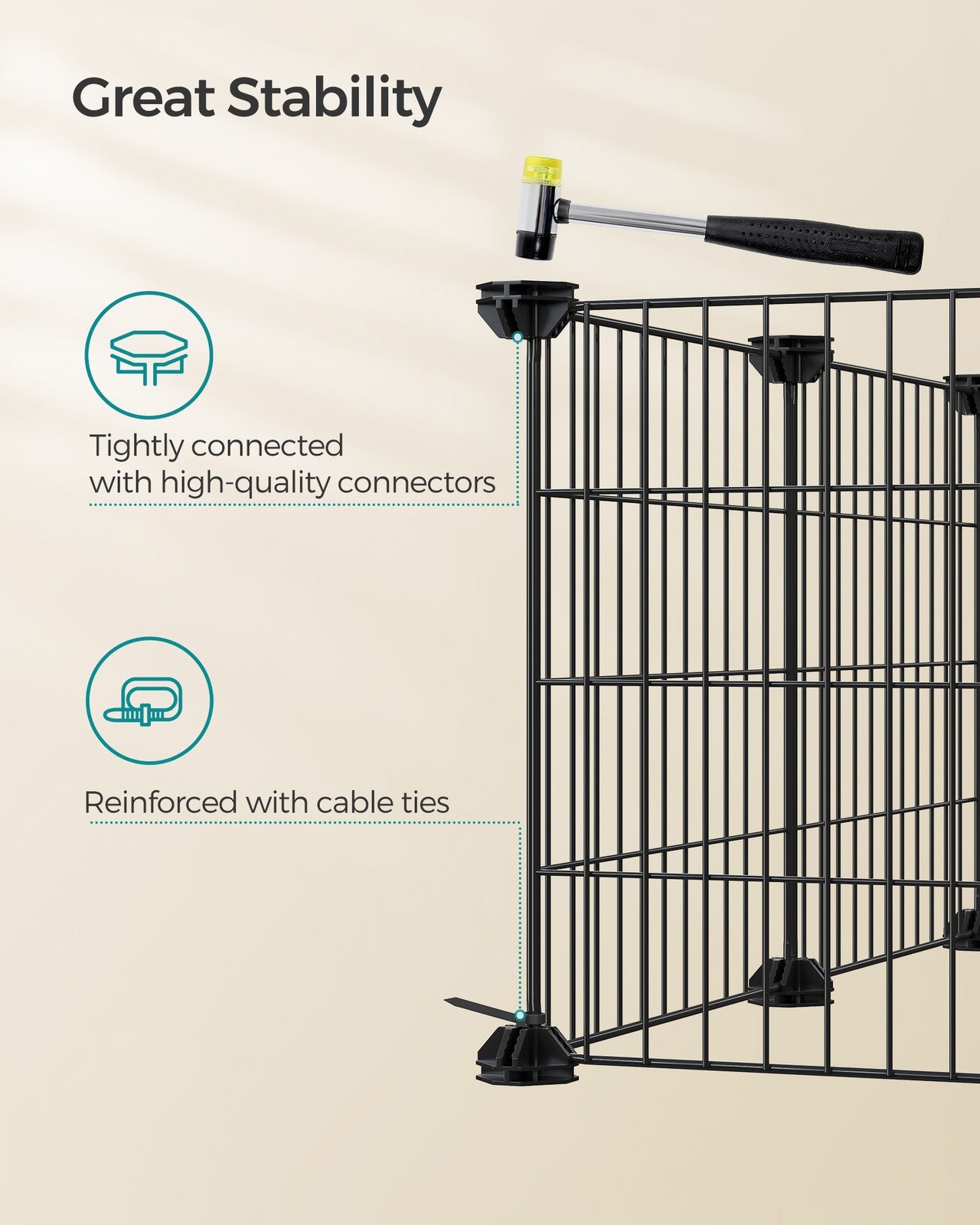 Small Animal Playpen - Black
