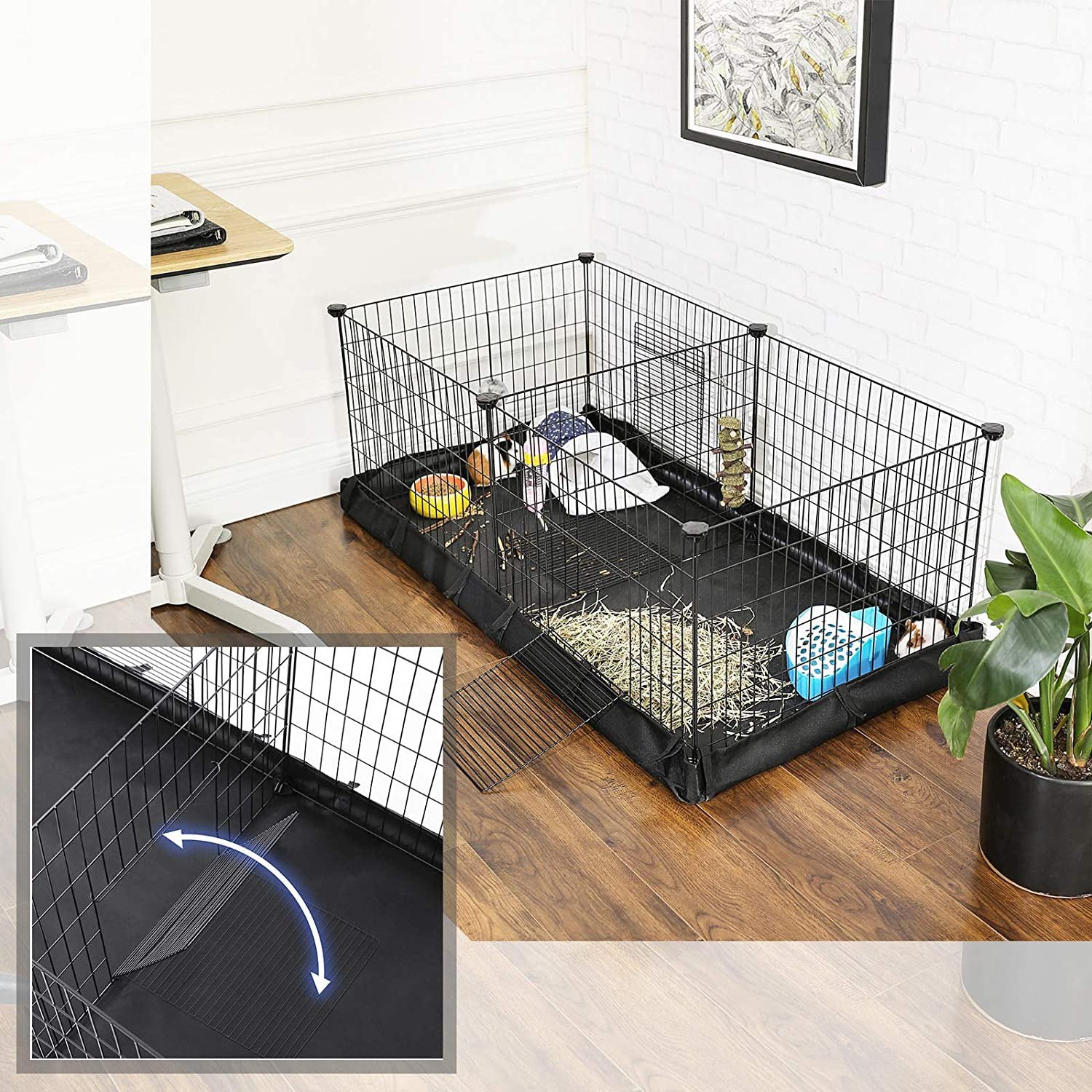 Pet Playpen with Divider Panel