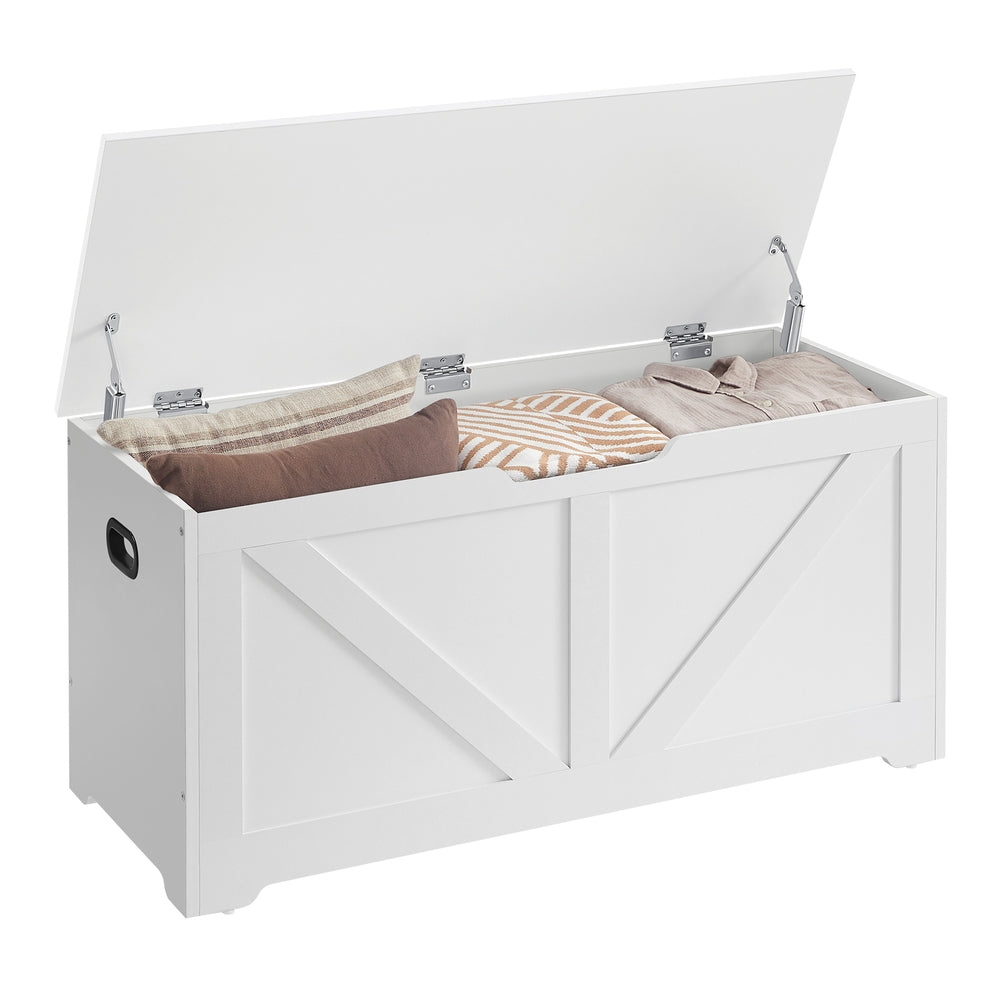 Storage Trunk with 2 Safety Hinges - White