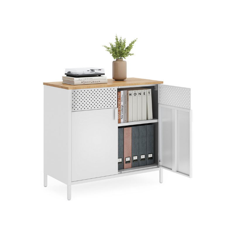 Storage Sideboard - Adjustable Shelves - Steel Frame