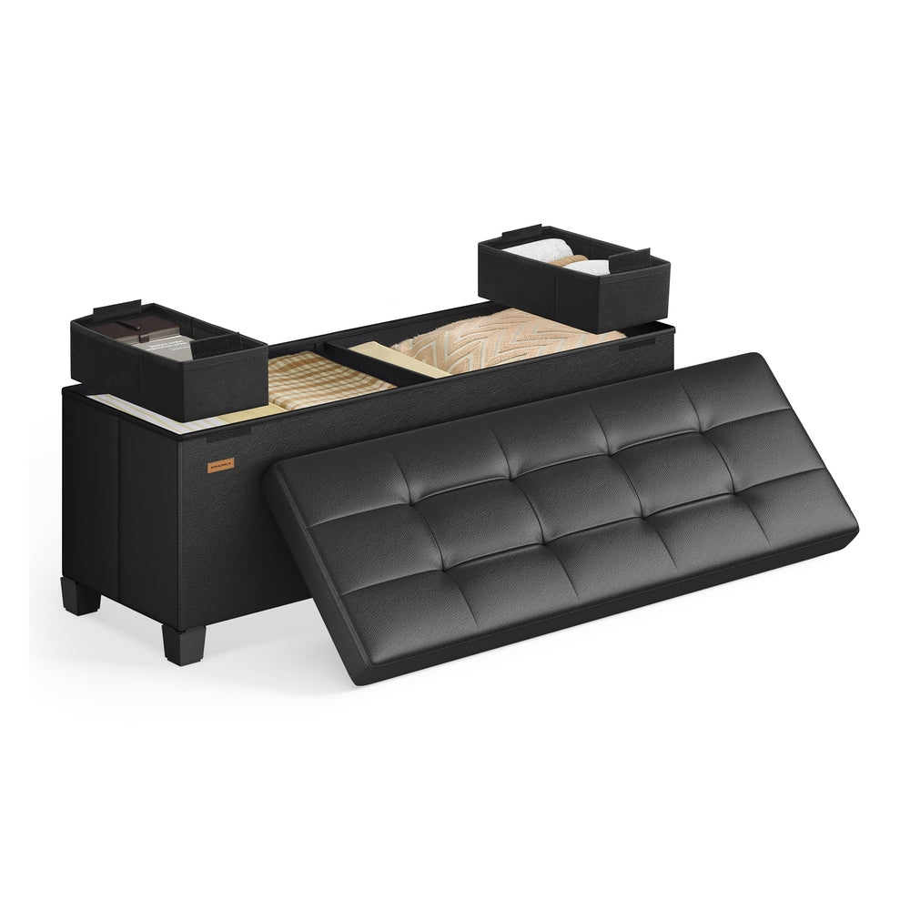Storage Ottoman with Legs - 30 Gal. (112 L) - Ink Black