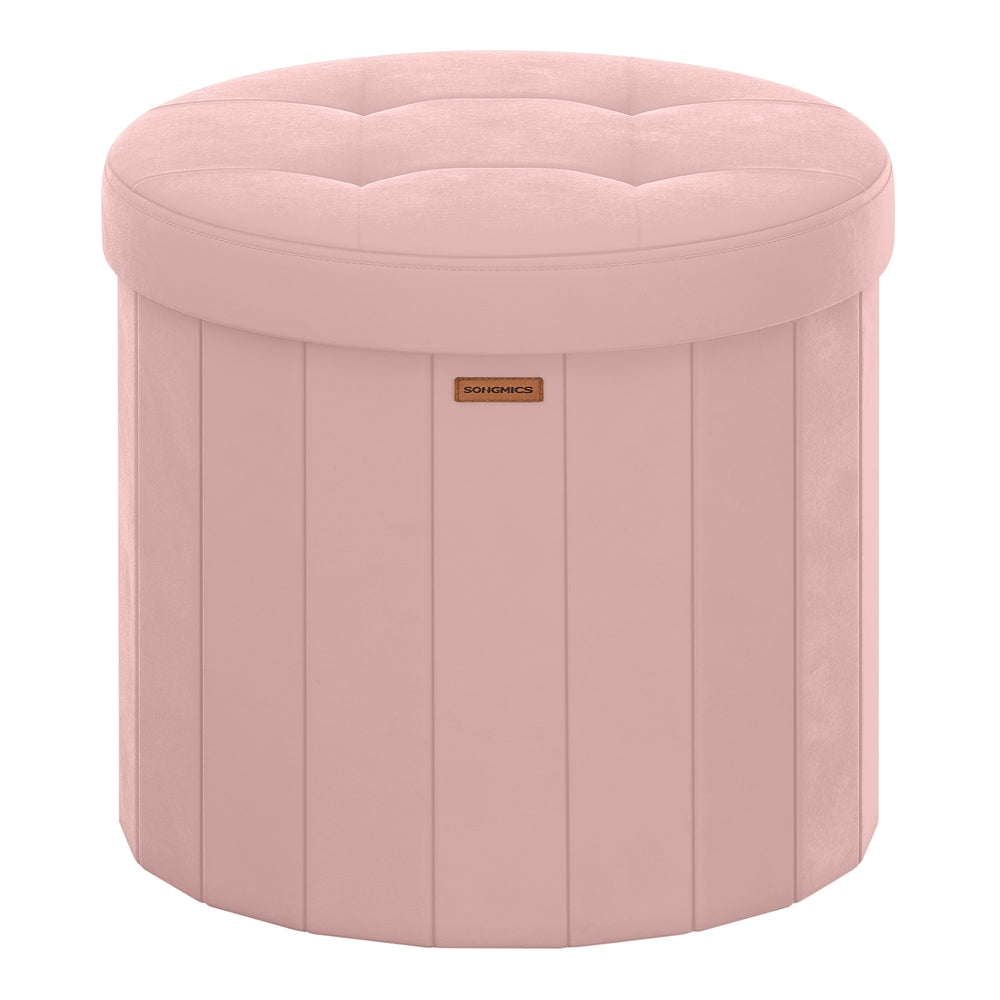 Round Storage Ottoman with Removable Lid