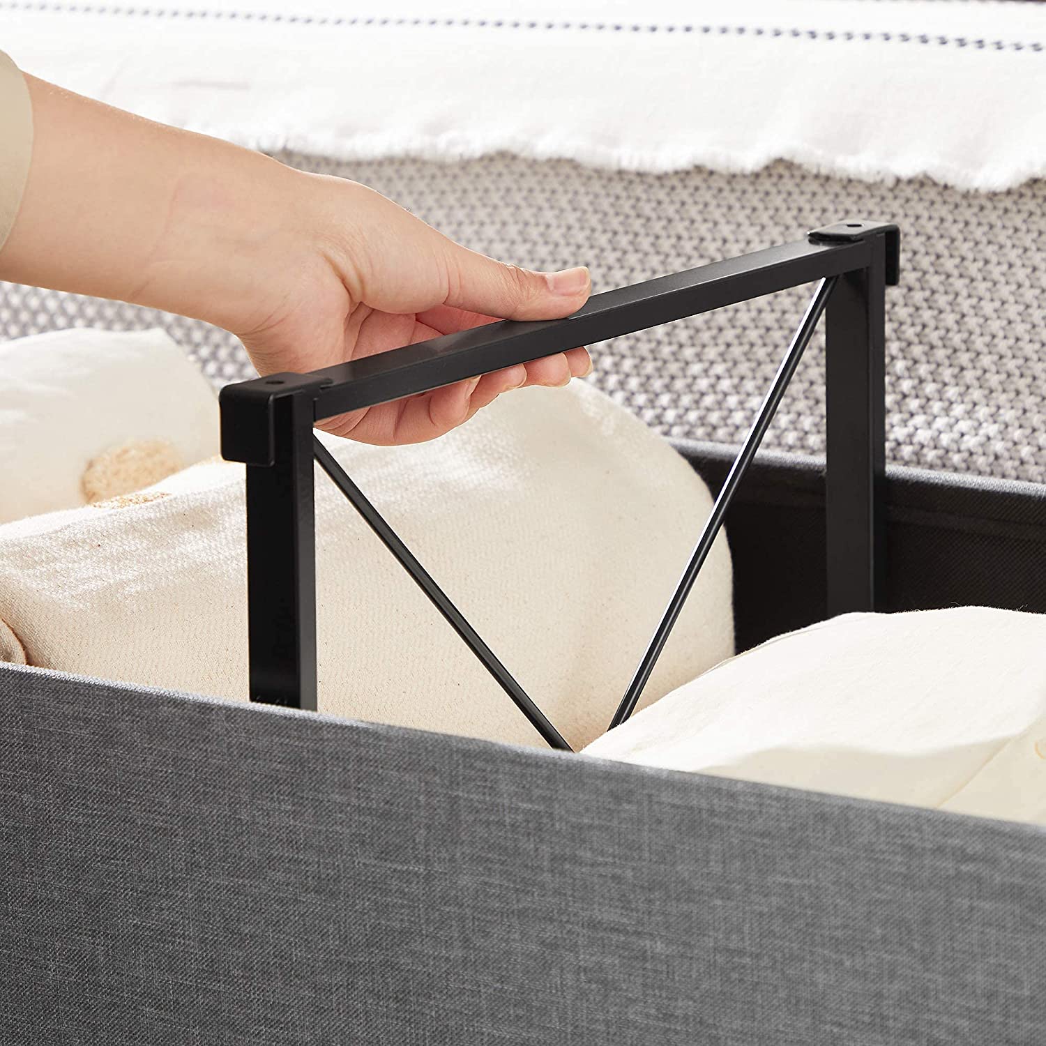 Storage Ottoman with Flip-Up Lid