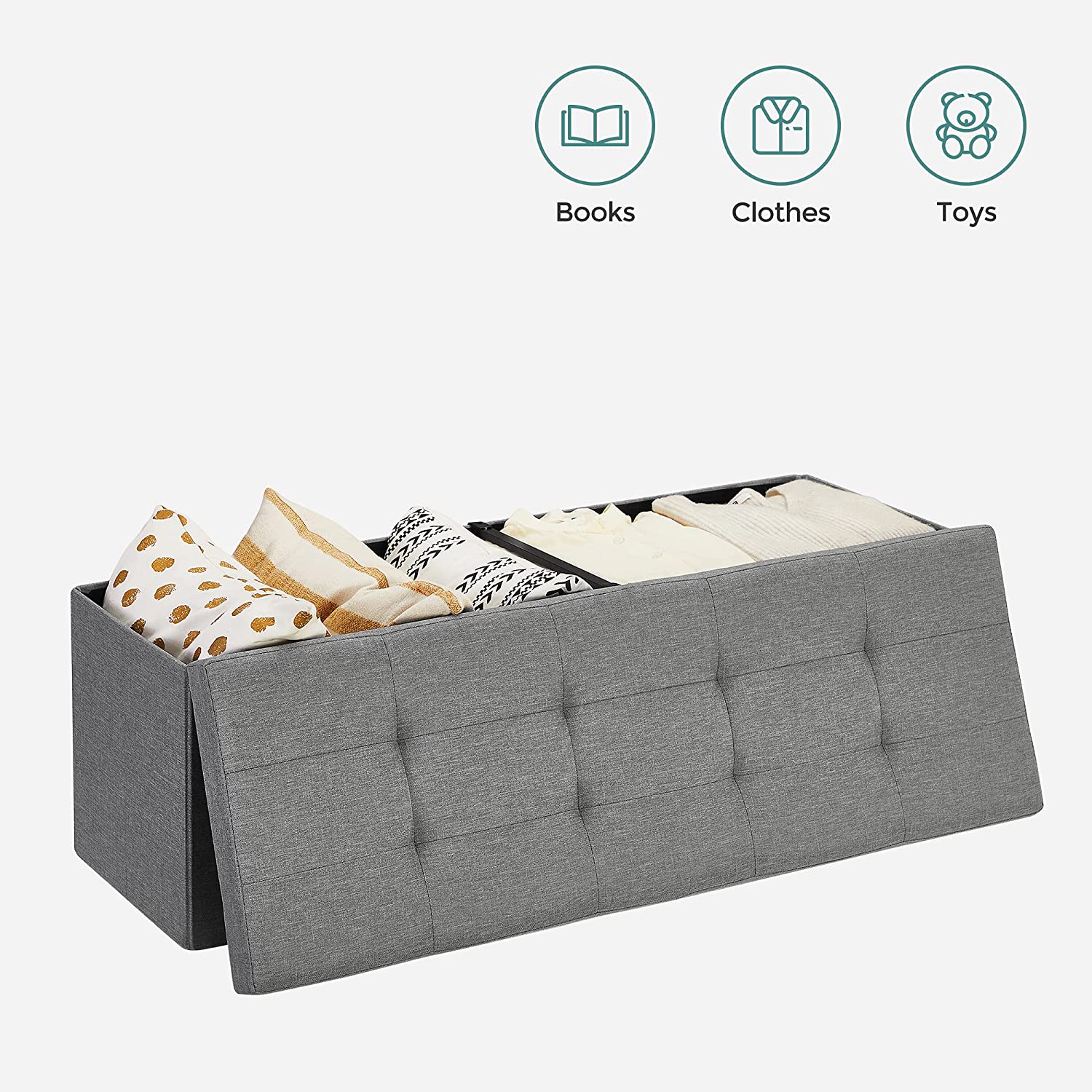 Storage Ottoman with Flip-Up Lid