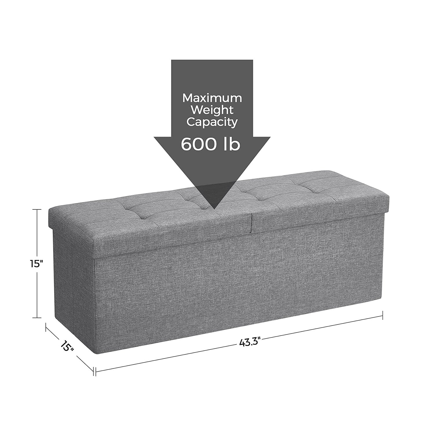 Storage Ottoman with Flip-Up Lid