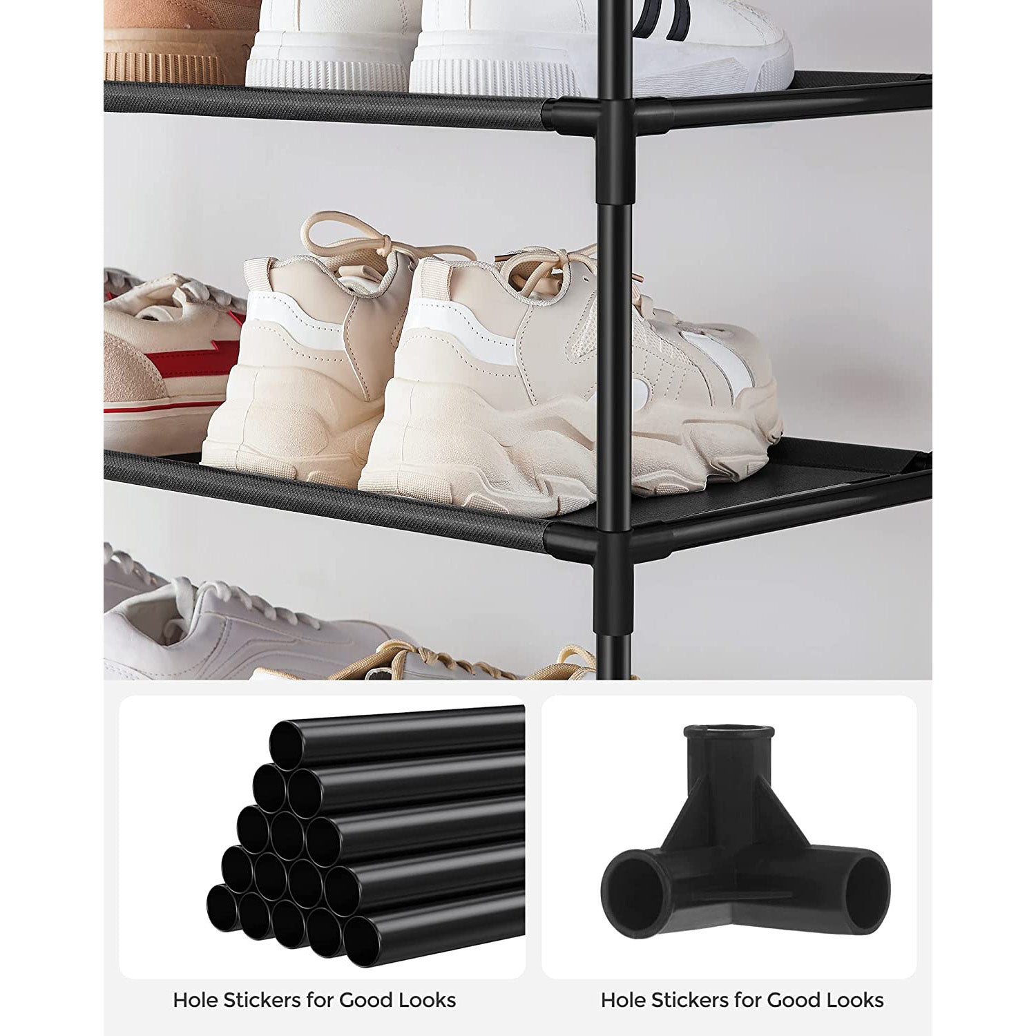 10-Tier Shoe Rack for Closet Holds Up to 40 Pairs Shoes and Boots