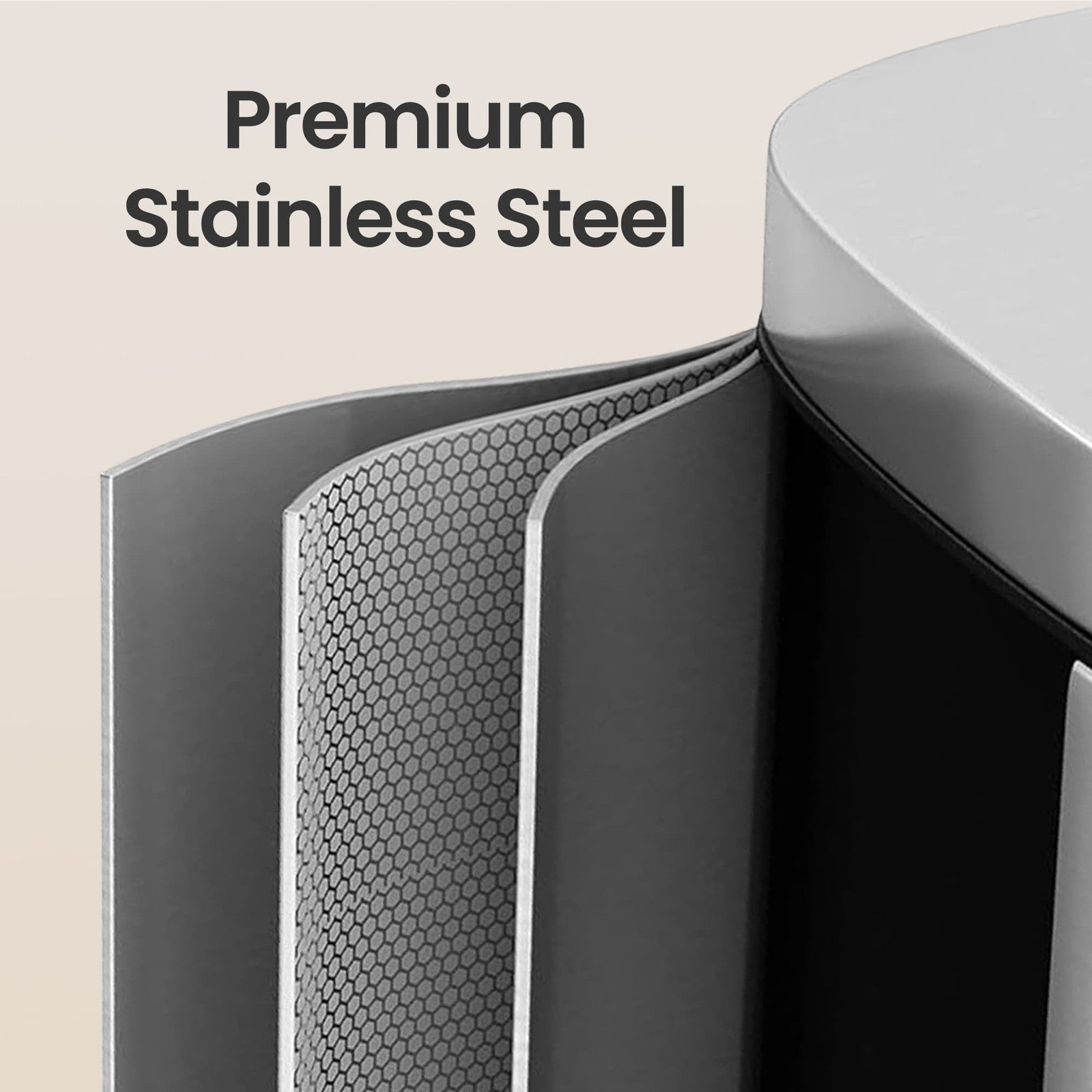 Stainless Steel Step Trash Can with Lid for Kitchen Use
