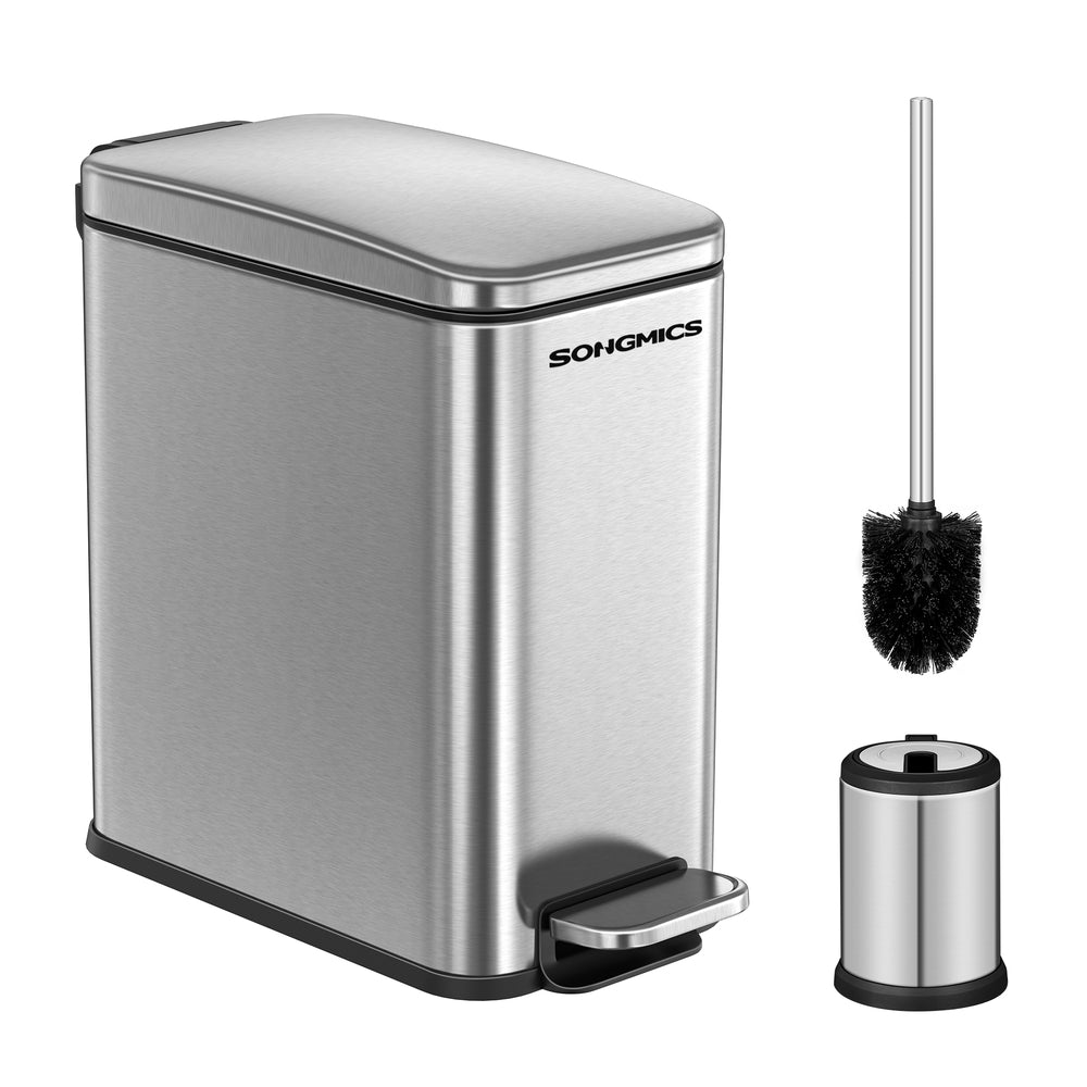 1.3 Gallon Bathroom Trash Can and Toilet Brush Set