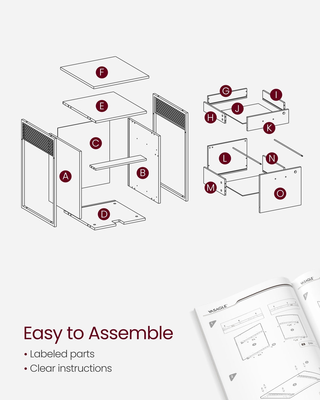 File Cabinet - Lockable - 2 Drawers - 4A Letter Size