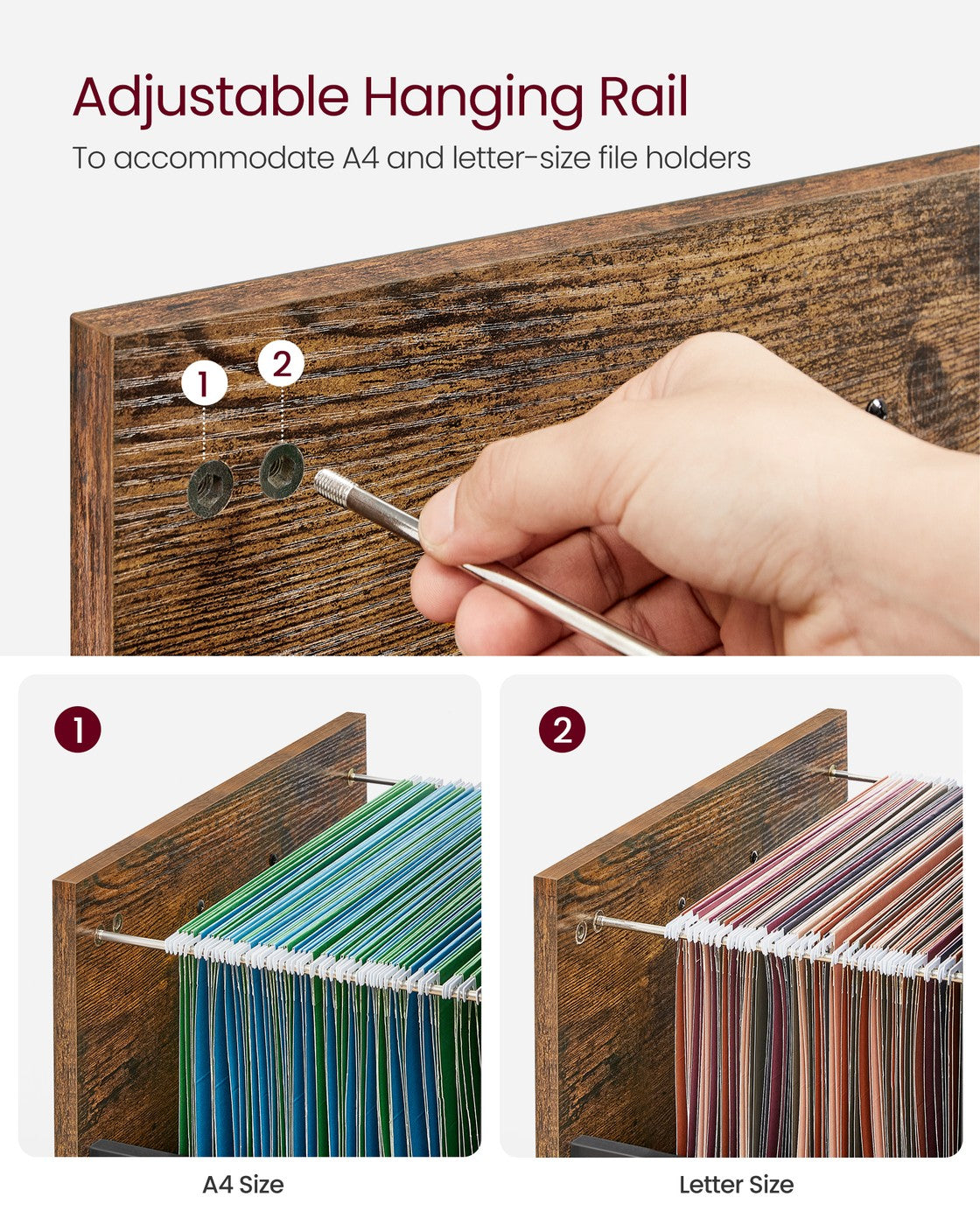 Mobile Filing Cabinet with Wheels