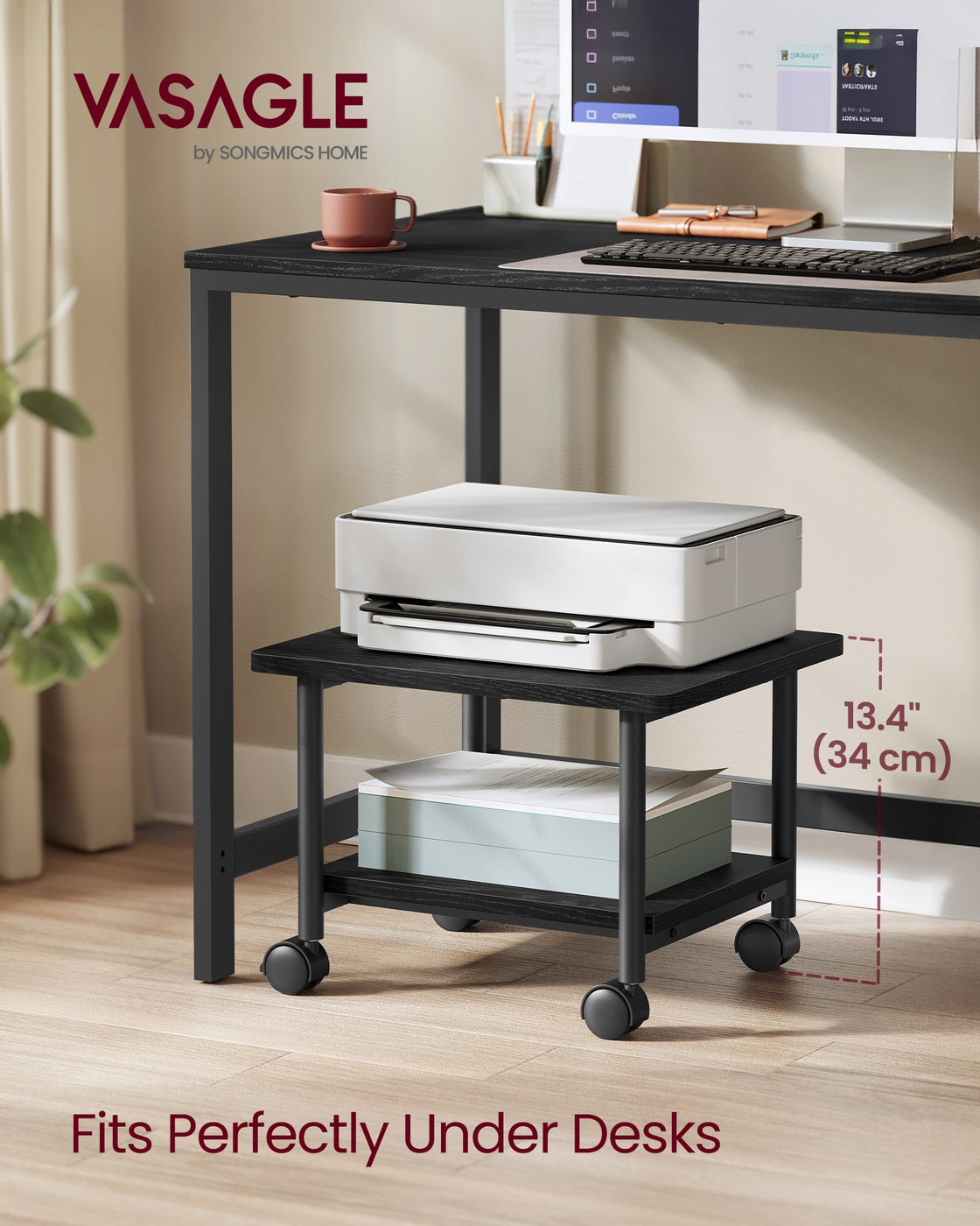 Under Desk Printer Stand