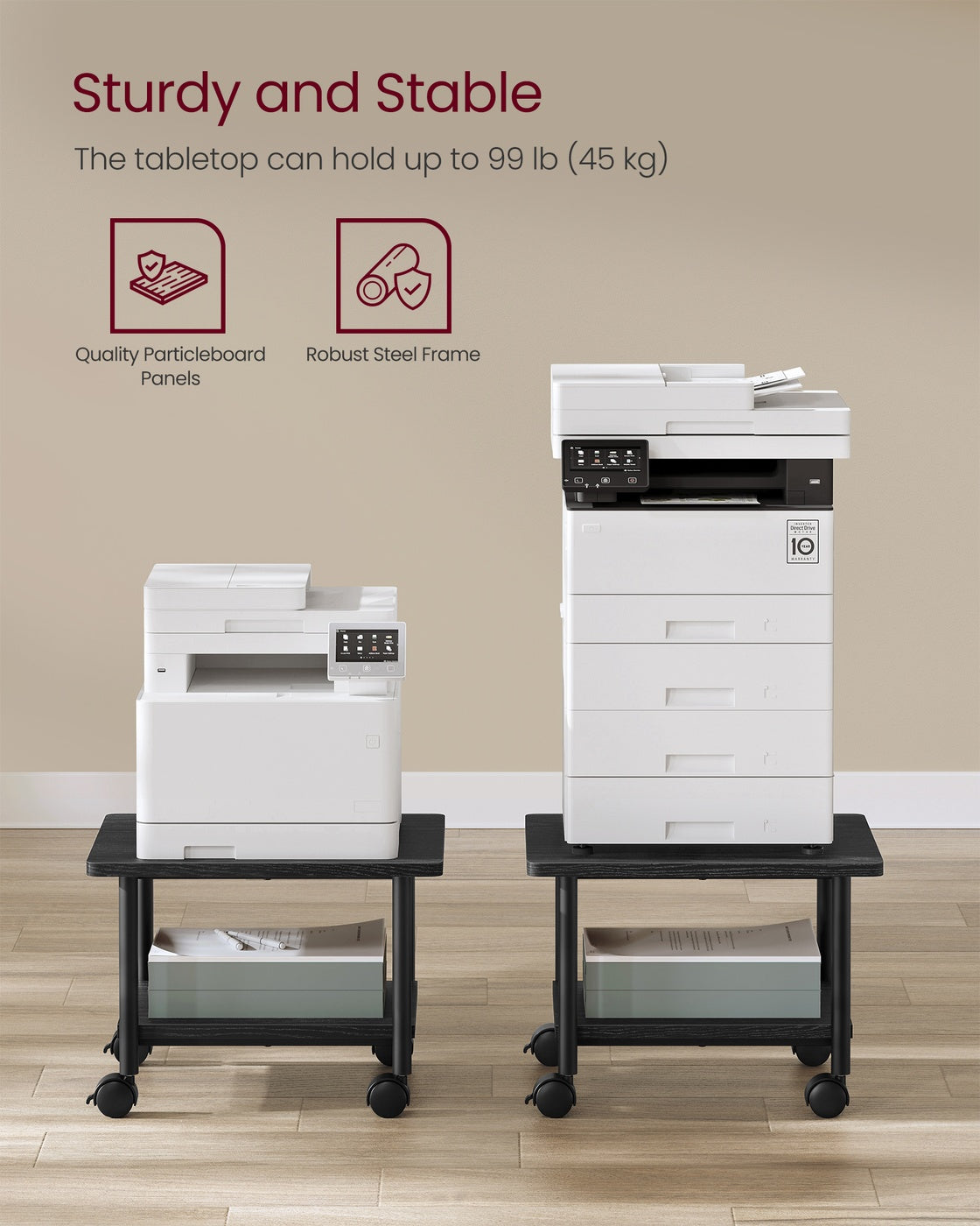 Under Desk Printer Stand