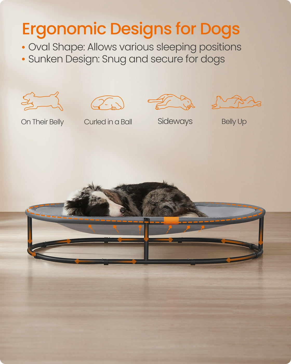 Elevated Cat Bed - for Average Cats and Miniature Dogs - Up to 20 lb - Gray
