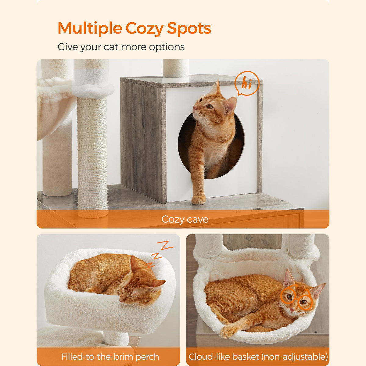 Cat Tree - Hidden Litter Box Enclosure - Scratching Posts