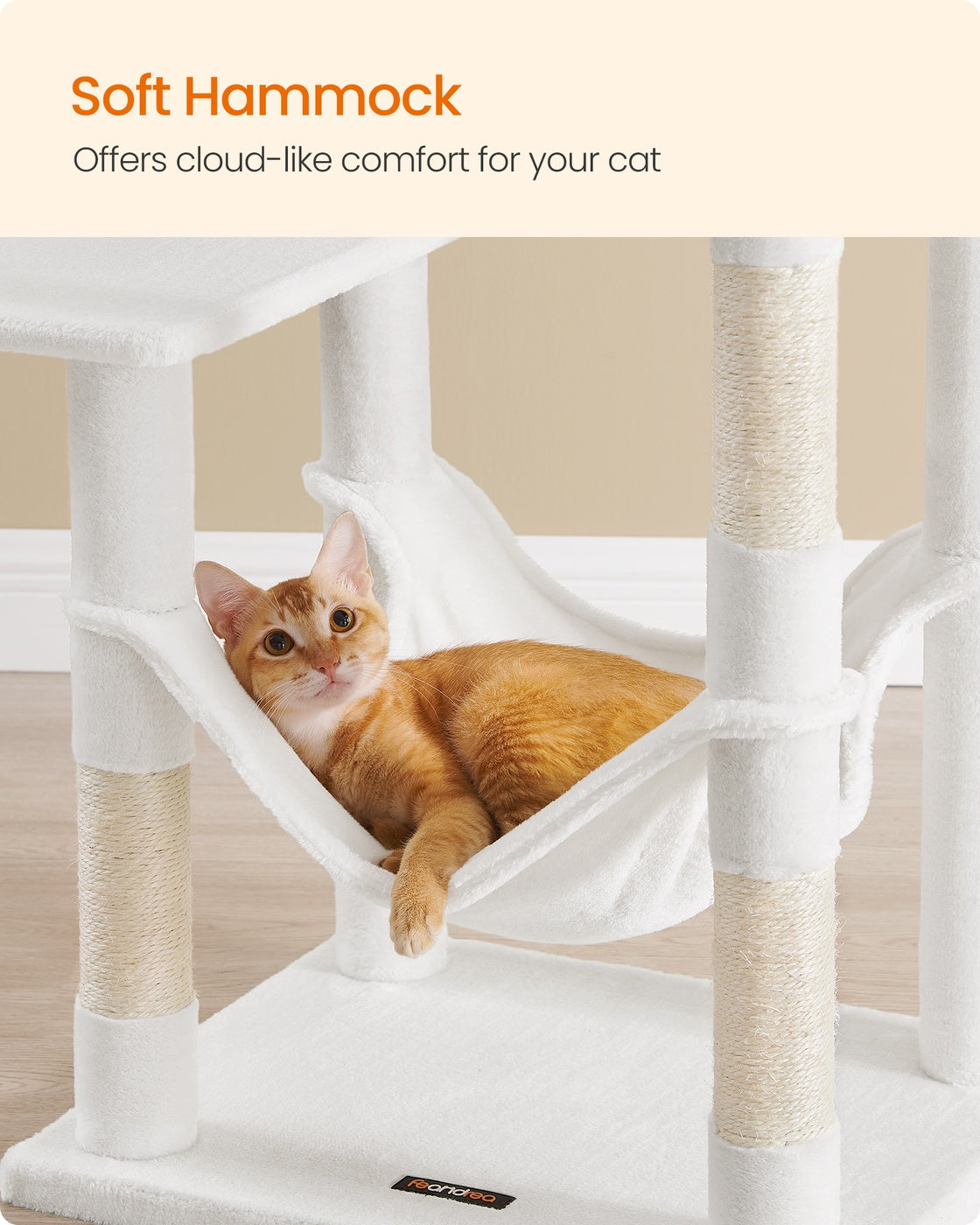 Cat Tree - Multi-Level Condo - 4 Scratching Posts - Hammock