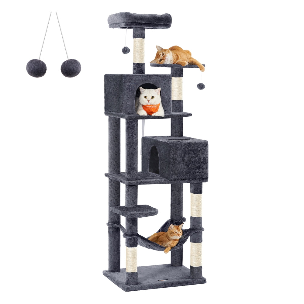 75.2-Inch Large Cat Tree Smoky Gray - Smoky Gray