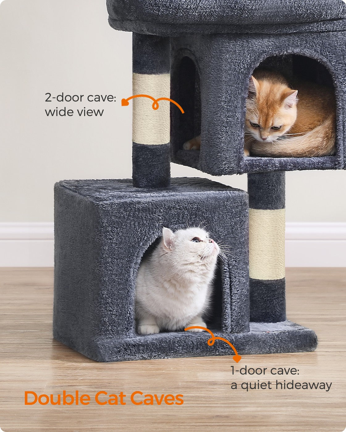 Cat Tree - Sisal Scratching Posts - For Cats Up to 16 lb - 33.1-Inch