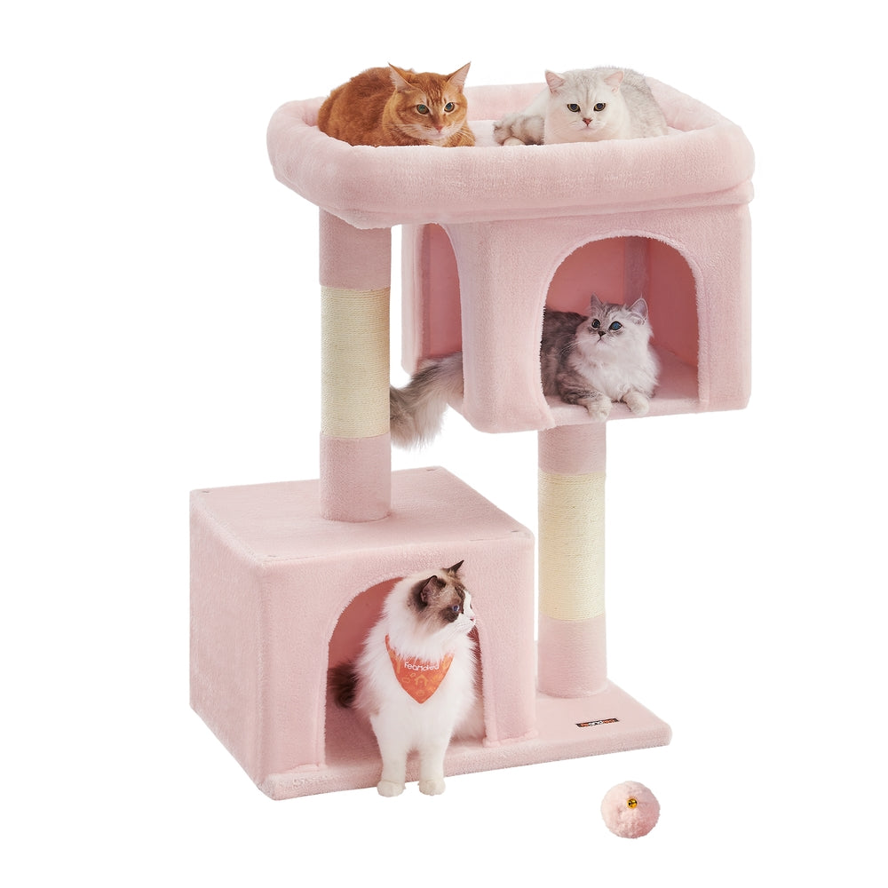 33.1-Inch Cat Tower for Large Cats Up to 16 Lb - Jelly Pink - 26.8"L x 18.9"W x 39.8"H
