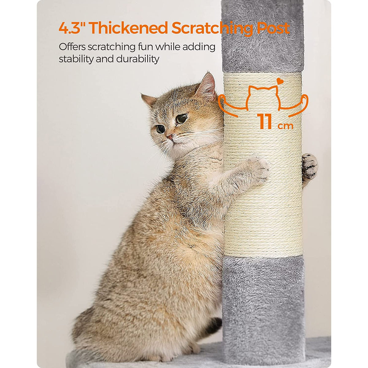 Cat Tree - Sisal Scratching Posts - For Cats Up to 16 lb - 33.1-Inch
