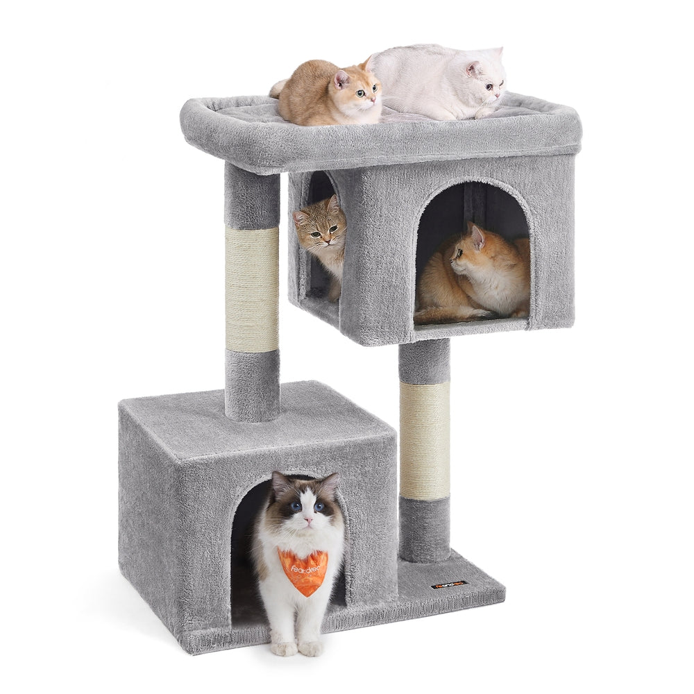 33.1-Inch Cat Tower for Large Cats Up to 16 Lb - Light Gray - 26.8"L x 18.9"W x 39.8"H