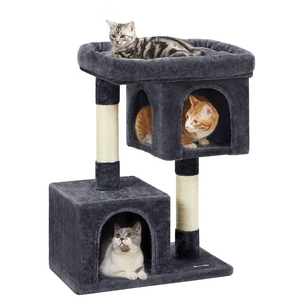 33.1-Inch Cat Tower for Large Cats Up to 16 Lb - Light Gray - 23.6"L x 15.7"W x 33.1"H