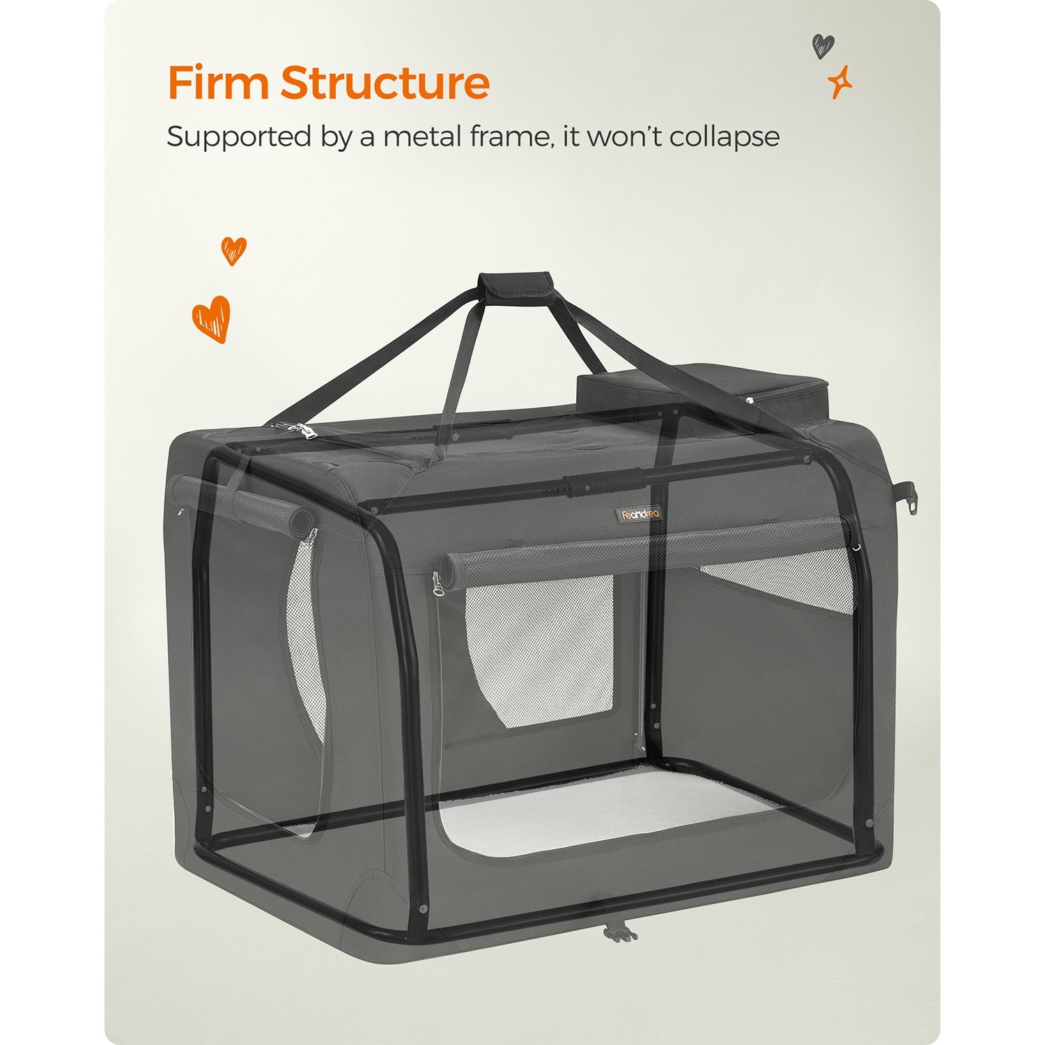 40 Inches Collapsible Soft Dog Crate - Black
