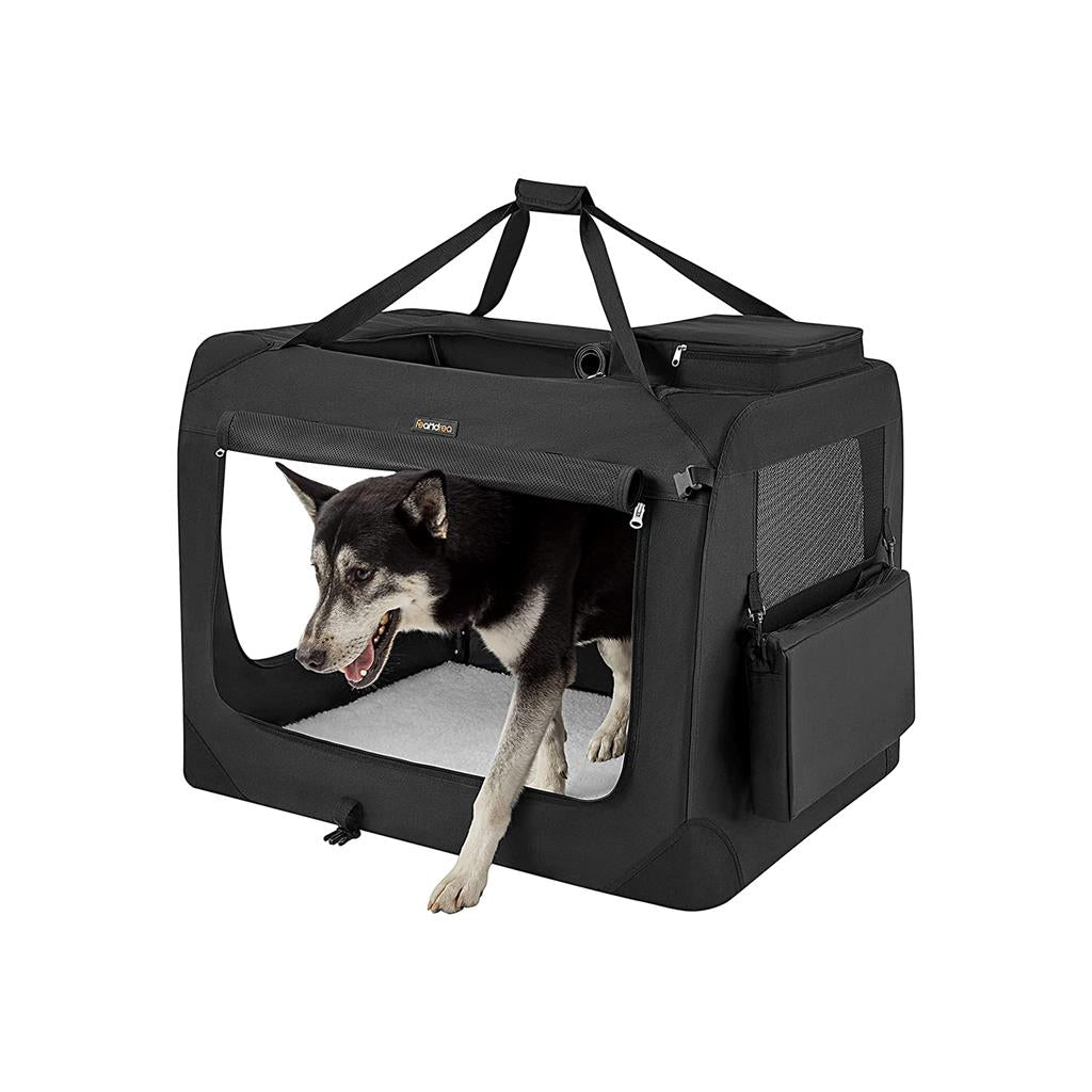 40 Inches Collapsible Soft Dog Crate - Black