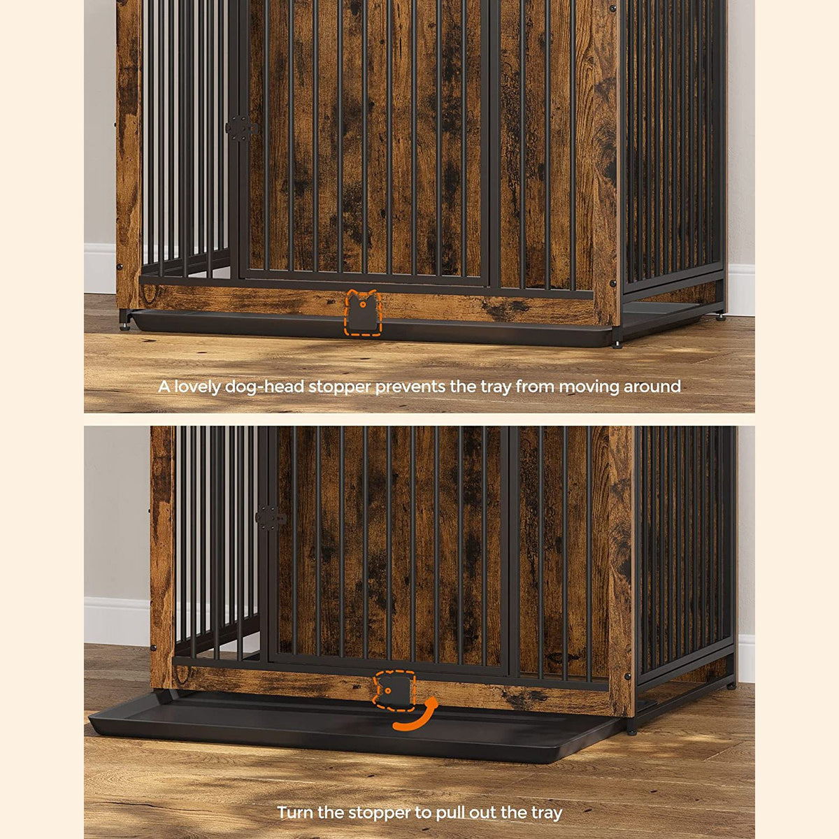 38 Inches Dog Kennel for Dogs Up to 70 Lb