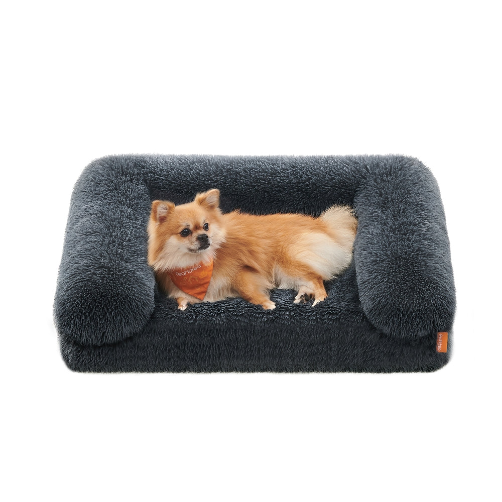 Orthopaedic Dog Sofa Bed for Medium and Large Dogs - Dark Gray - 30"L x 23"W x 9"H
