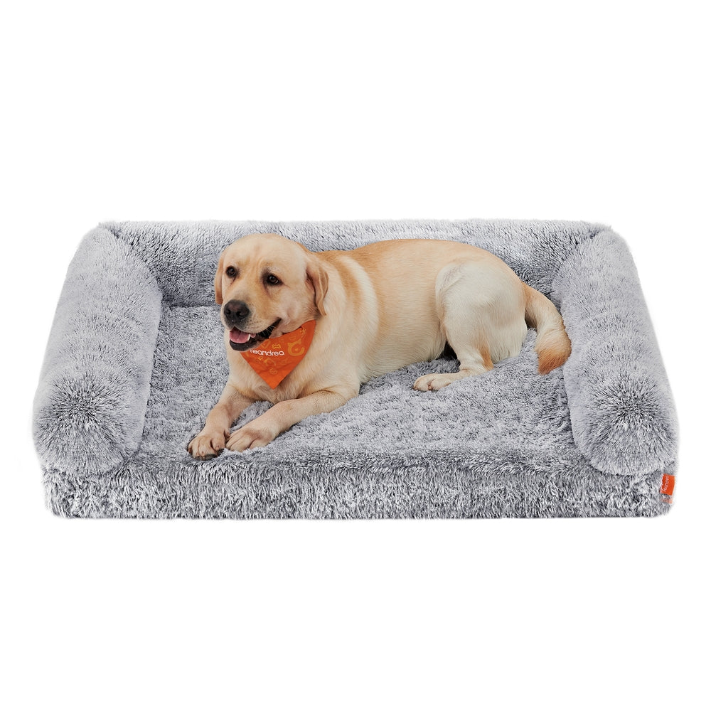 Orthopaedic Dog Sofa Bed for Medium and Large Dogs - Gray Ombré - 48"L x 33.5"W x 9.5"H