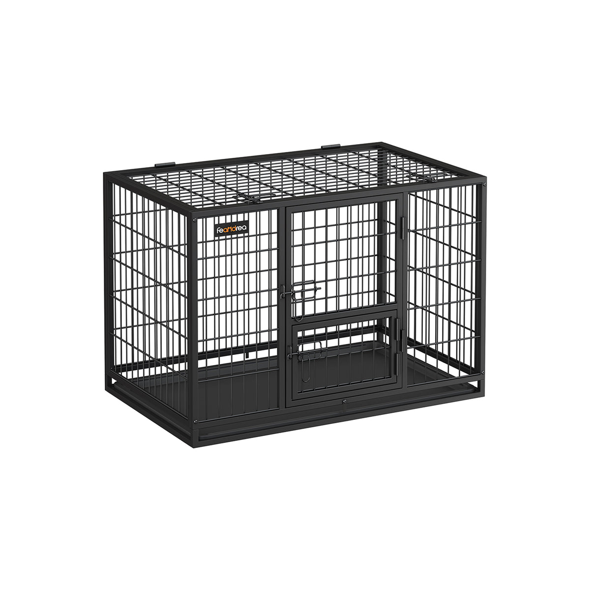 Heavy-Duty Dog Crate with Metal Frame - Black - 36.4"L x 22.6"W x 25.2"H