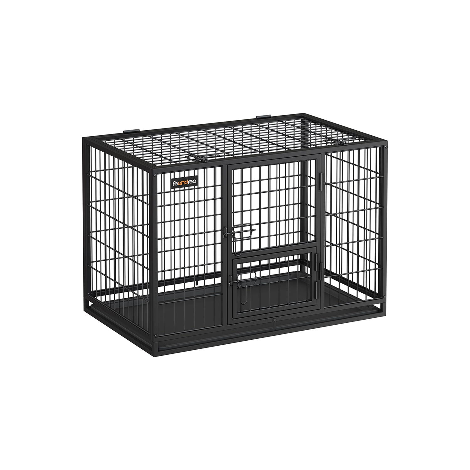 Heavy-Duty Dog Crate with Metal Frame - Black - 36.4"L x 22.6"W x 25.2"H