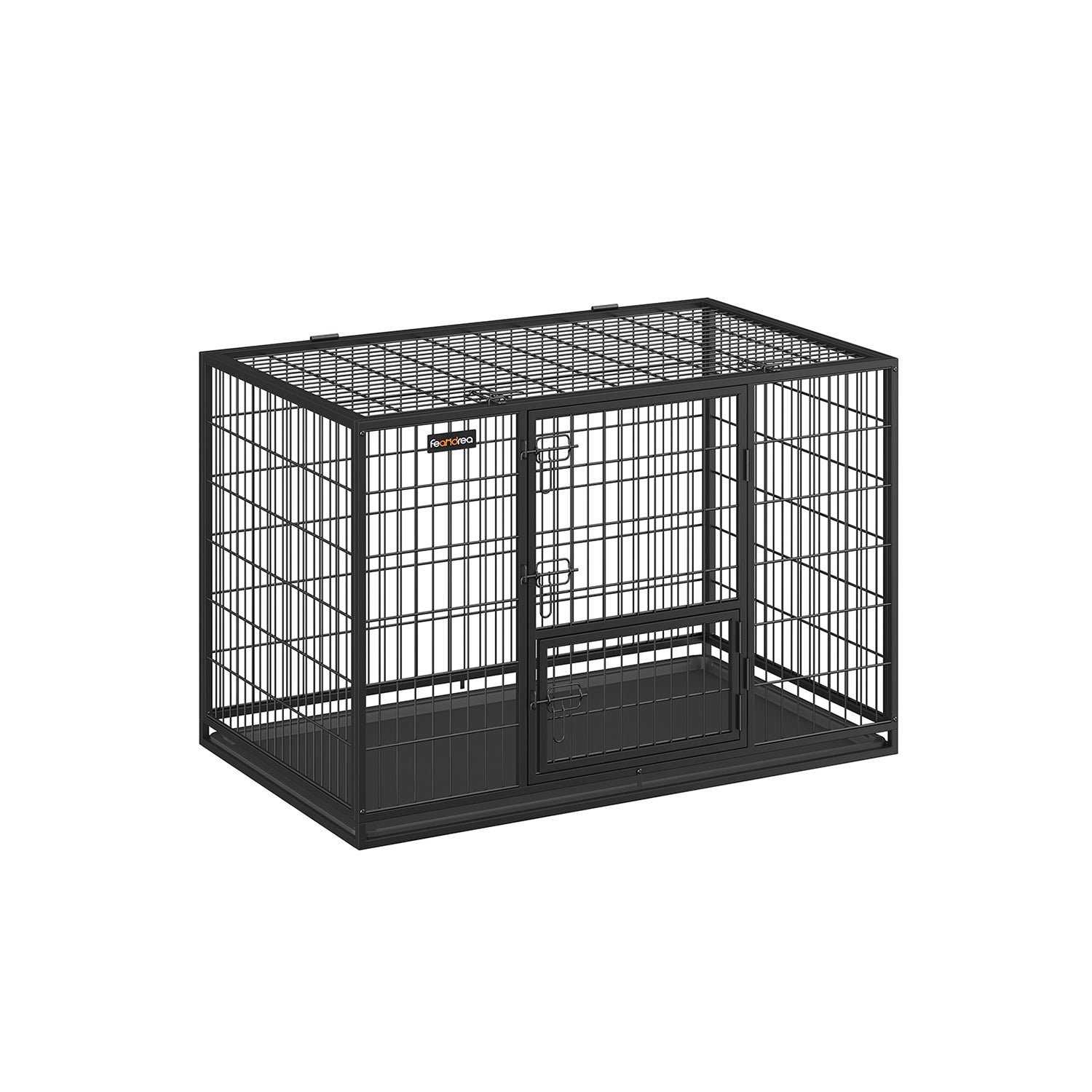 Heavy-Duty Dog Crate with Metal Frame - Black - 48"L x 29.3"W x 31.7"H